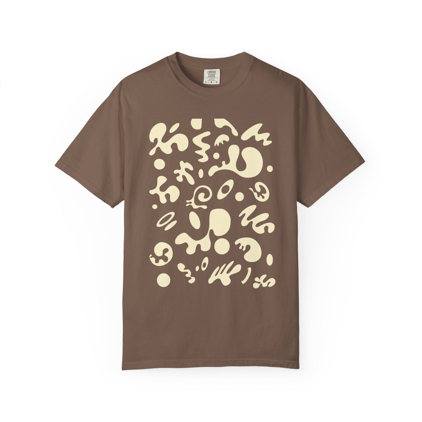 Pure Imagination Unisex Garment Dyed T-Shirt (Warm Neutrals) - Blank Page White Print