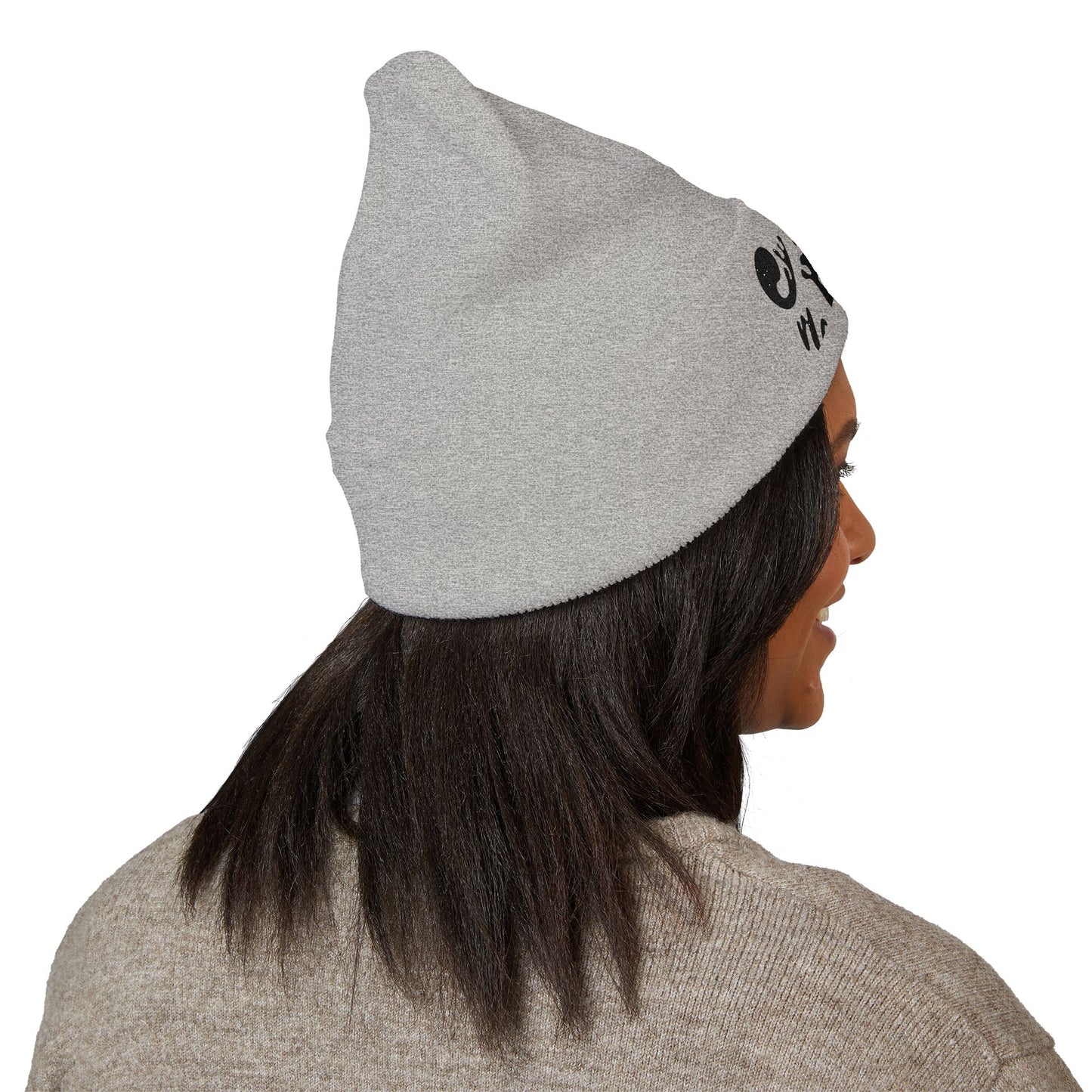 Pure Imagination Embroidered Classic Cuffed Beanie - Smoke Signal Black
