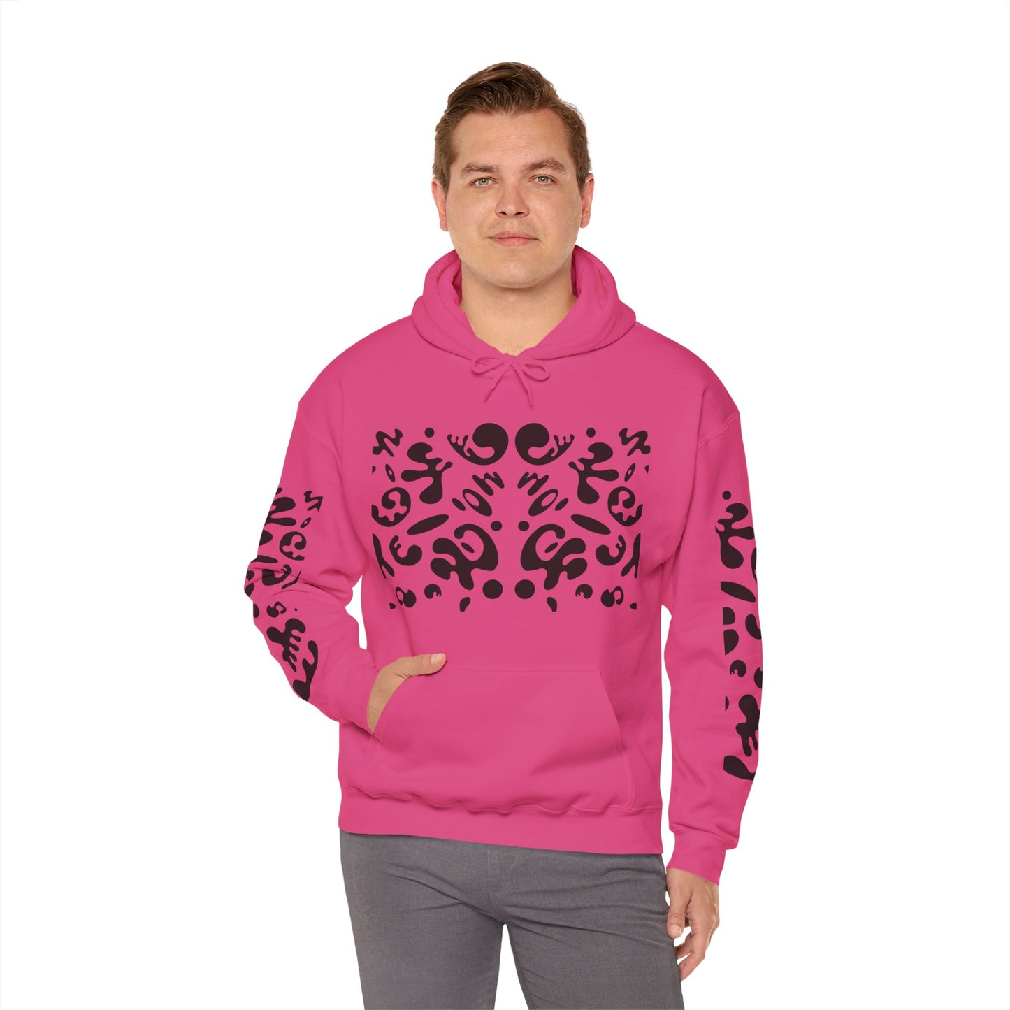 Mirror Work Unisex Heavy Blend™ Hooded Sweatshirt - Smoke Signal Black Print