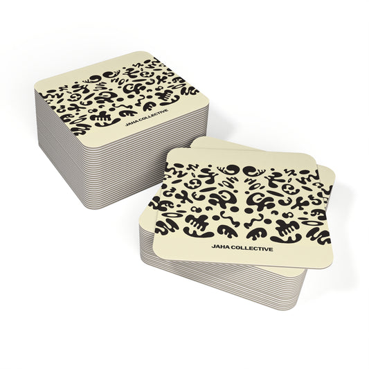 Mirror Work Coaster Set (50 or 100) - Blank Page White