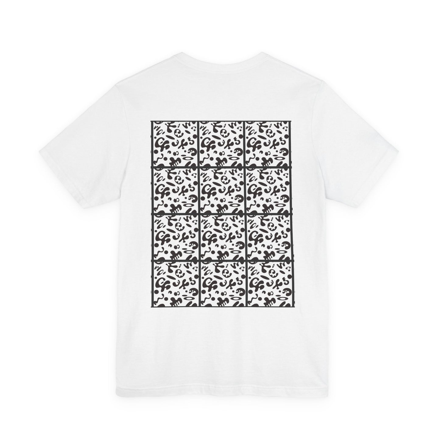 Adorn'd Unisex Jersey Short Sleeve Tee - Smoke Signal Black Print