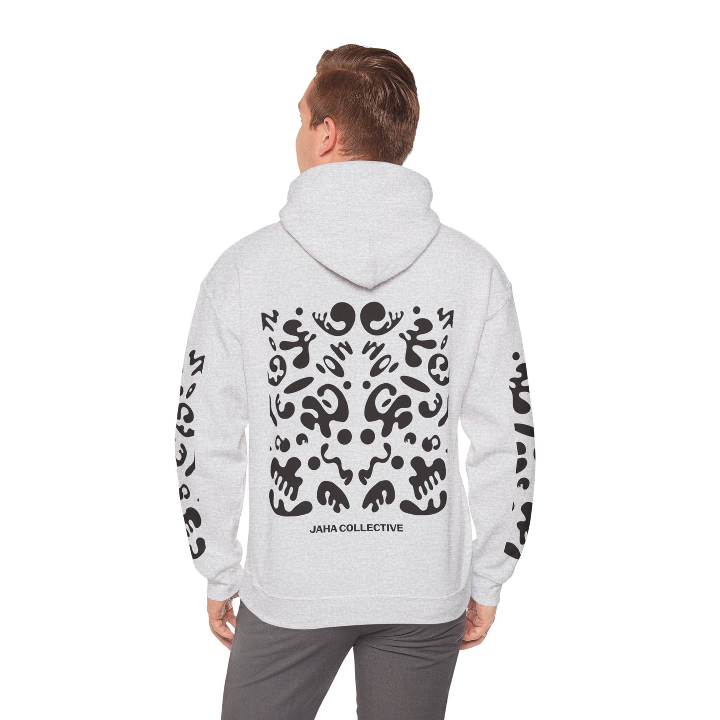 Mirror Work Unisex Heavy Blend™ Hooded Sweatshirt - Smoke Signal Black Print