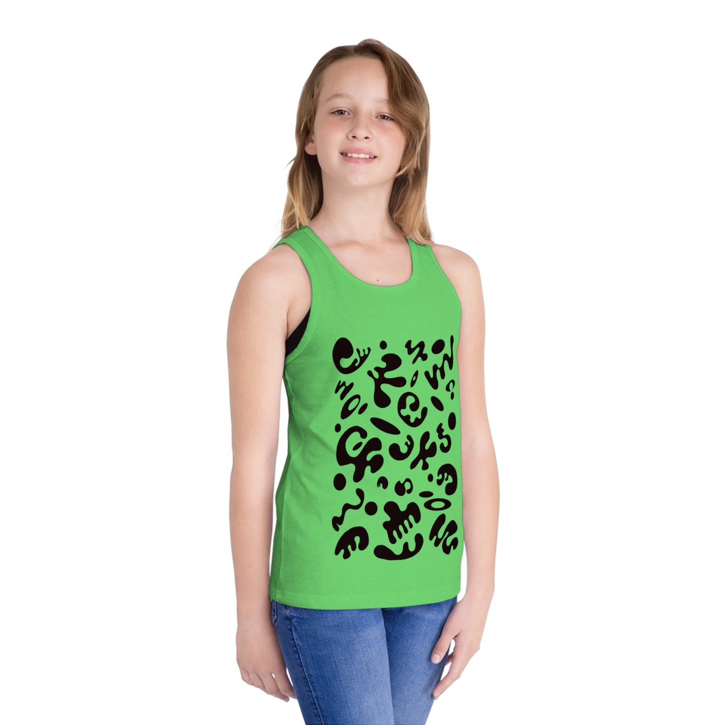 Bright Future Kid's Jersey Tank Top - Smoke Signal Black