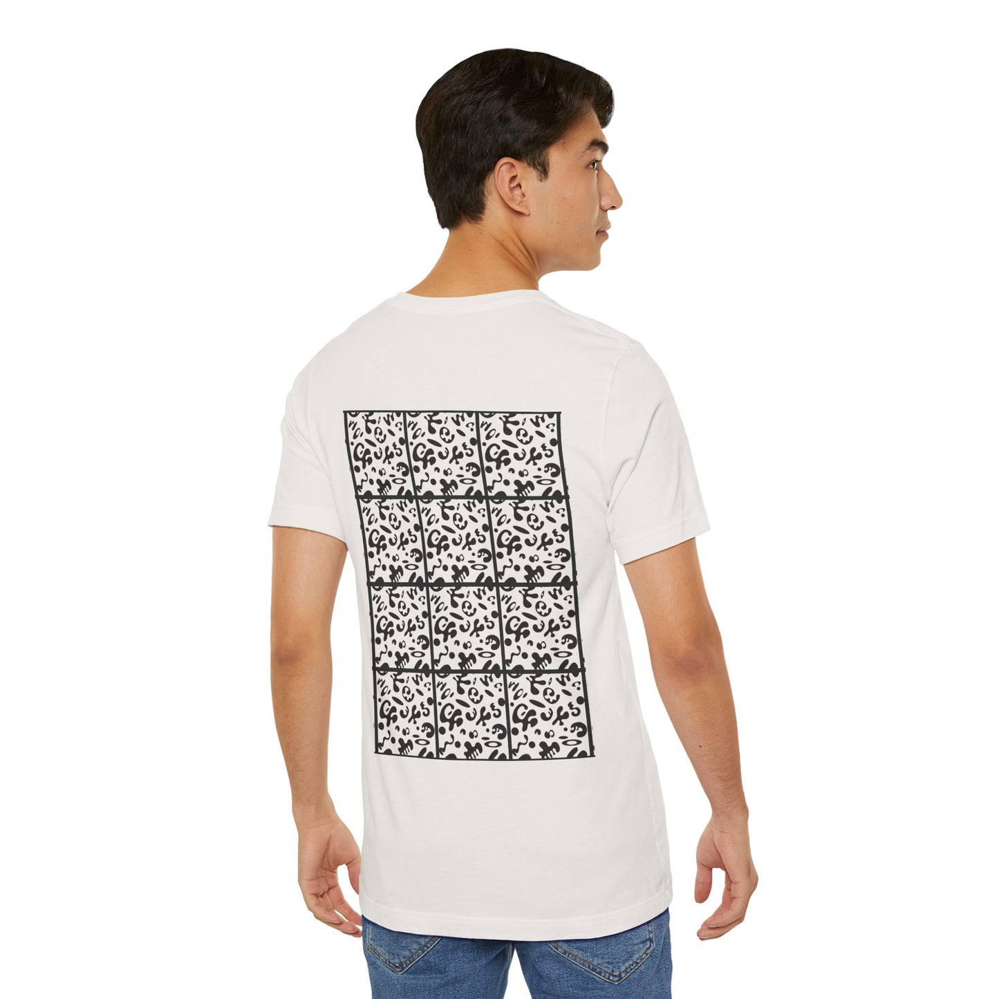 Adorn'd Unisex Jersey Short Sleeve Tee - Smoke Signal Black Print