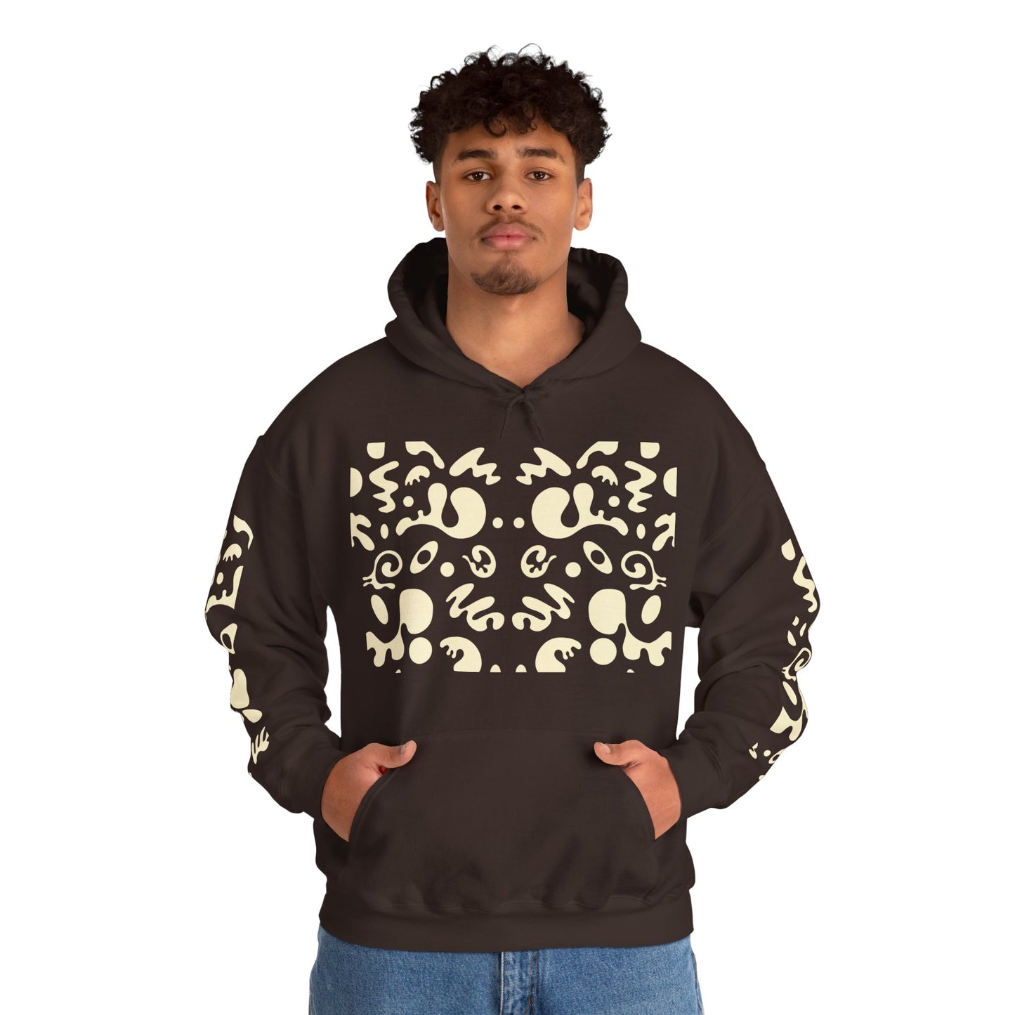 Mirror Work Unisex Heavy Blend™ Hooded Sweatshirt - Blank Page White Print