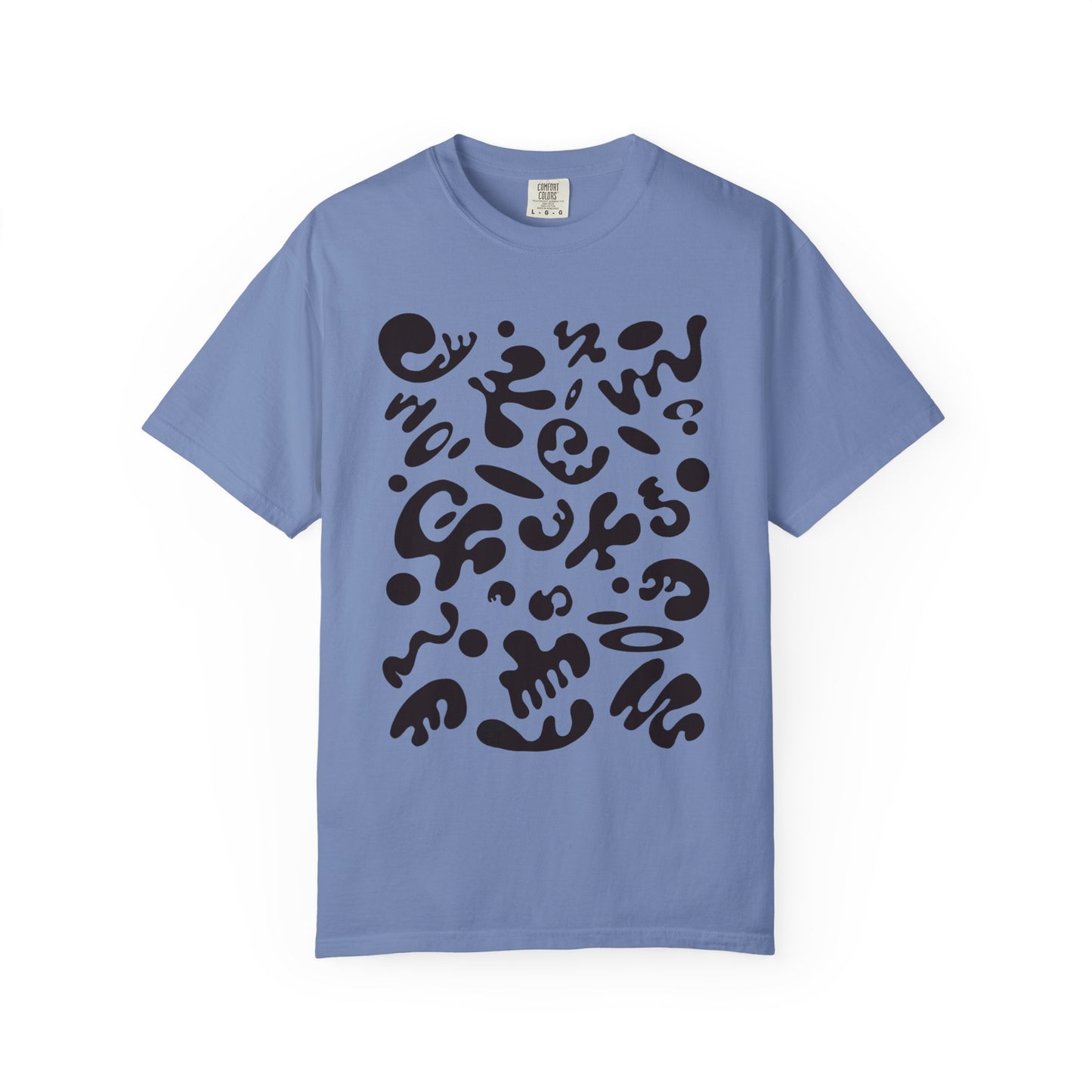 Pure Imagination Unisex Garment-Dyed T-Shirt (Cool Neutrals) - Smoke Signal Black Print
