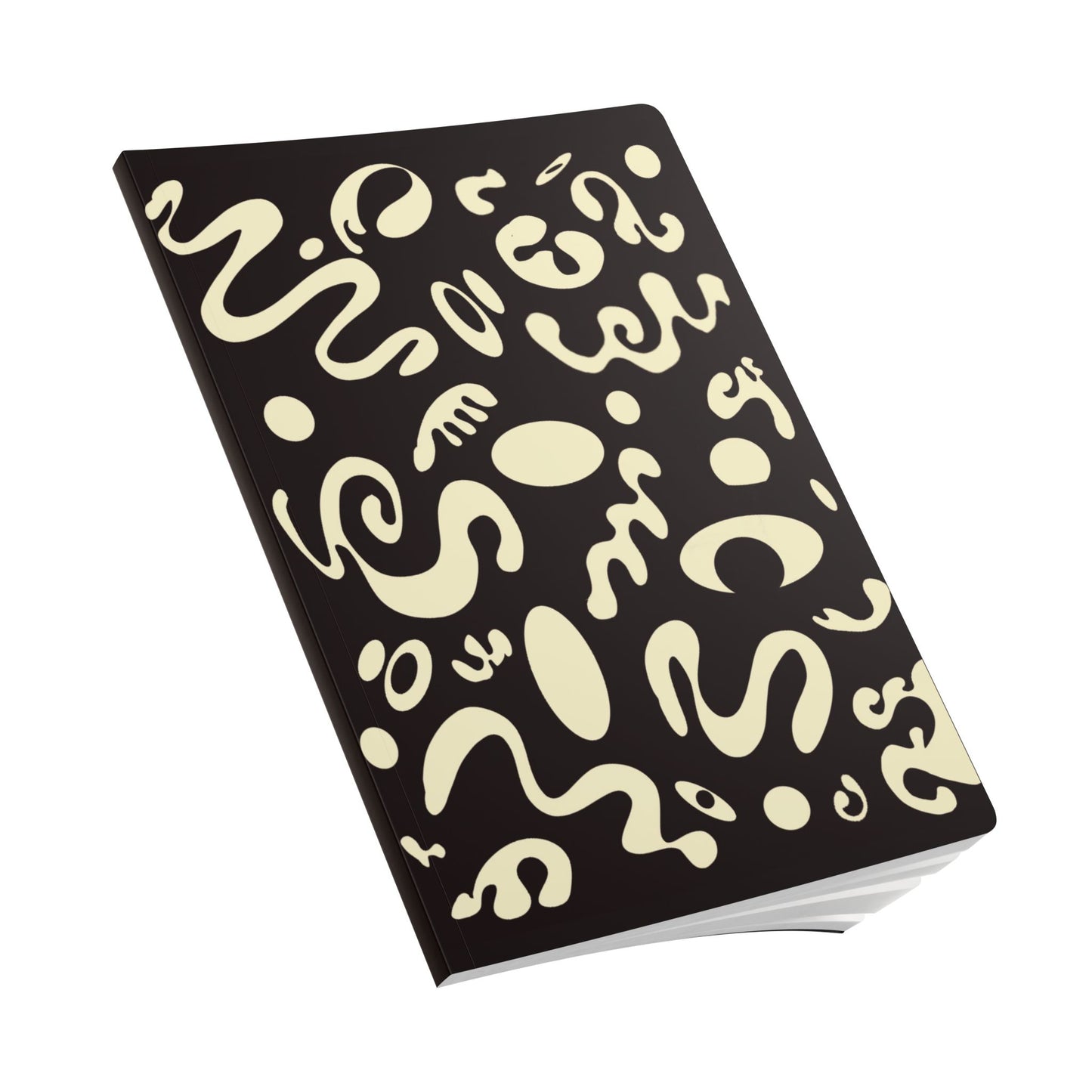 Pure Imagination Softcover Journal w Inside Prints + Tear-Off Pages (Ruled Line) - Smoke Signal Black