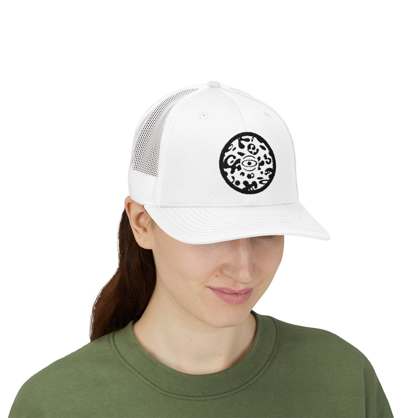 Adorn'd Logo Embroidered Retro Trucker Hat - Smoke Signal Black