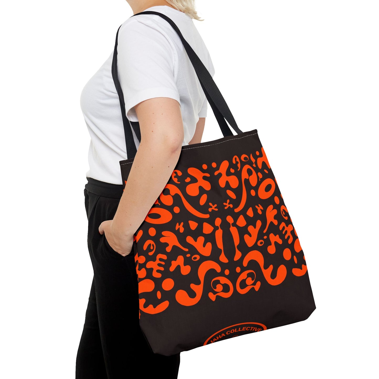 Mirror Work Colorful Tote Bag - Black Magic Woman