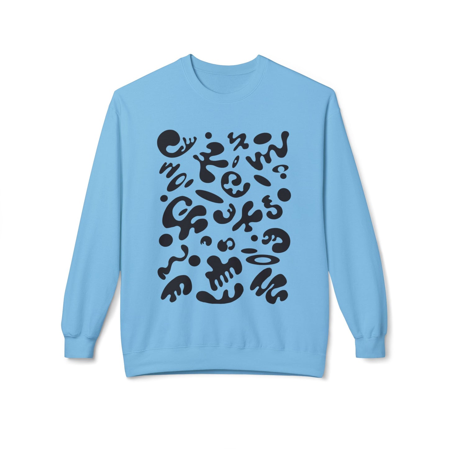 Pure Imagination Unisex Midweight Softstyle Fleece Crewneck Sweatshirt - Smoke Signal Black Print