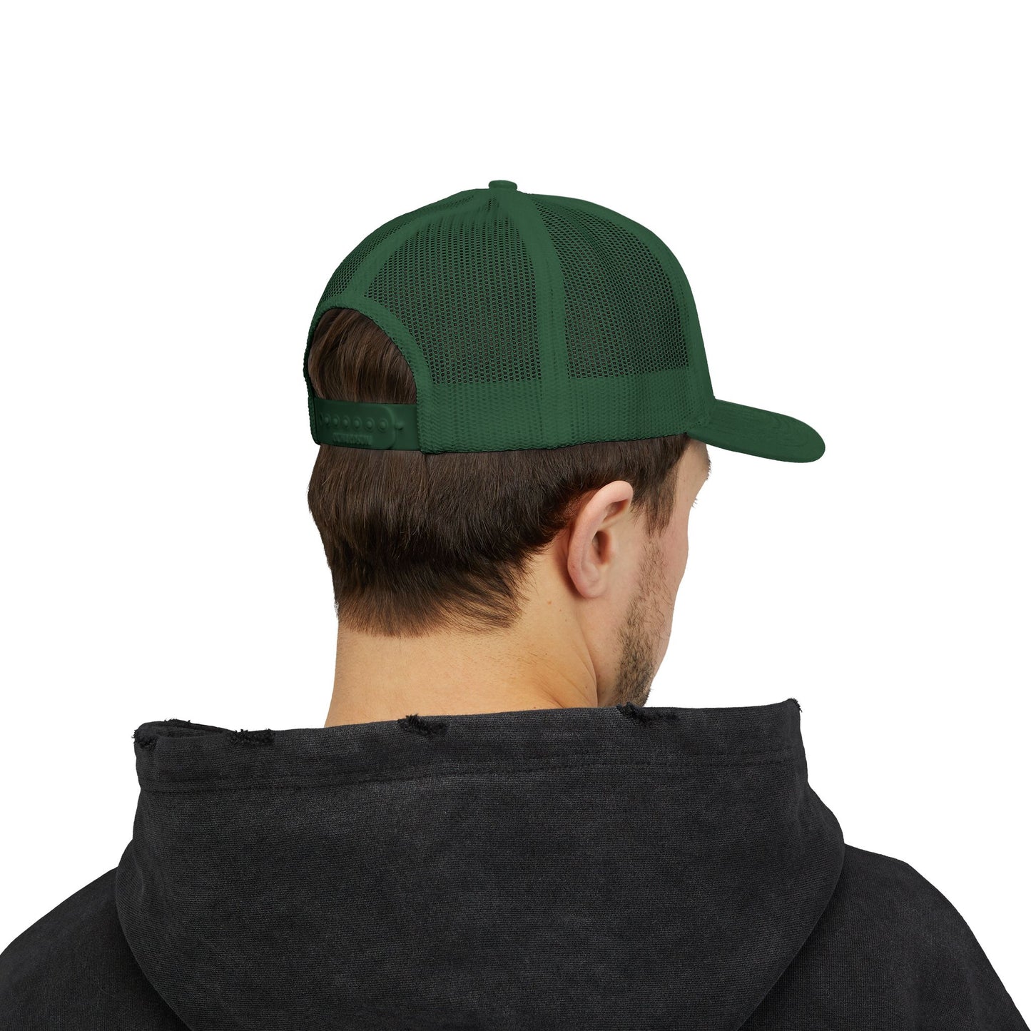 Adorn'd Logo Embroidered Retro Trucker Hat - Smoke Signal Black