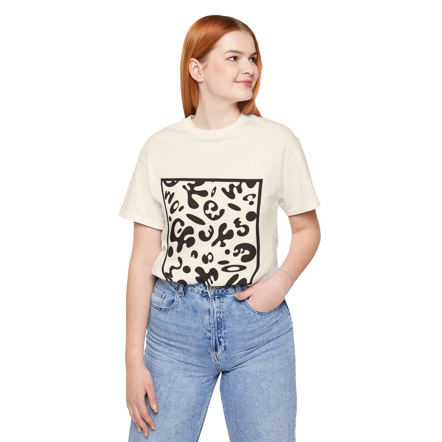 Adorn'd Unisex Jersey Short Sleeve Tee - Smoke Signal Black Print