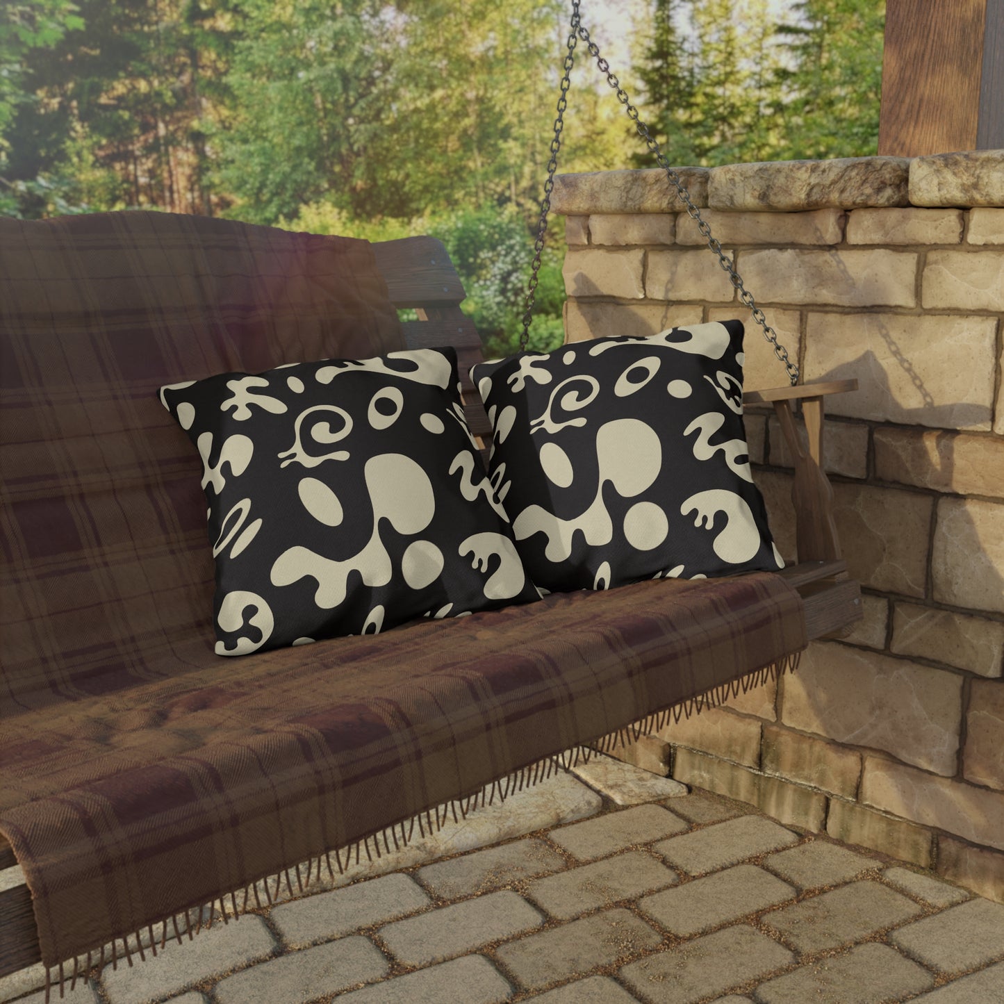 Pure Imagination Outdoor Pillows - Smoke Signal Black