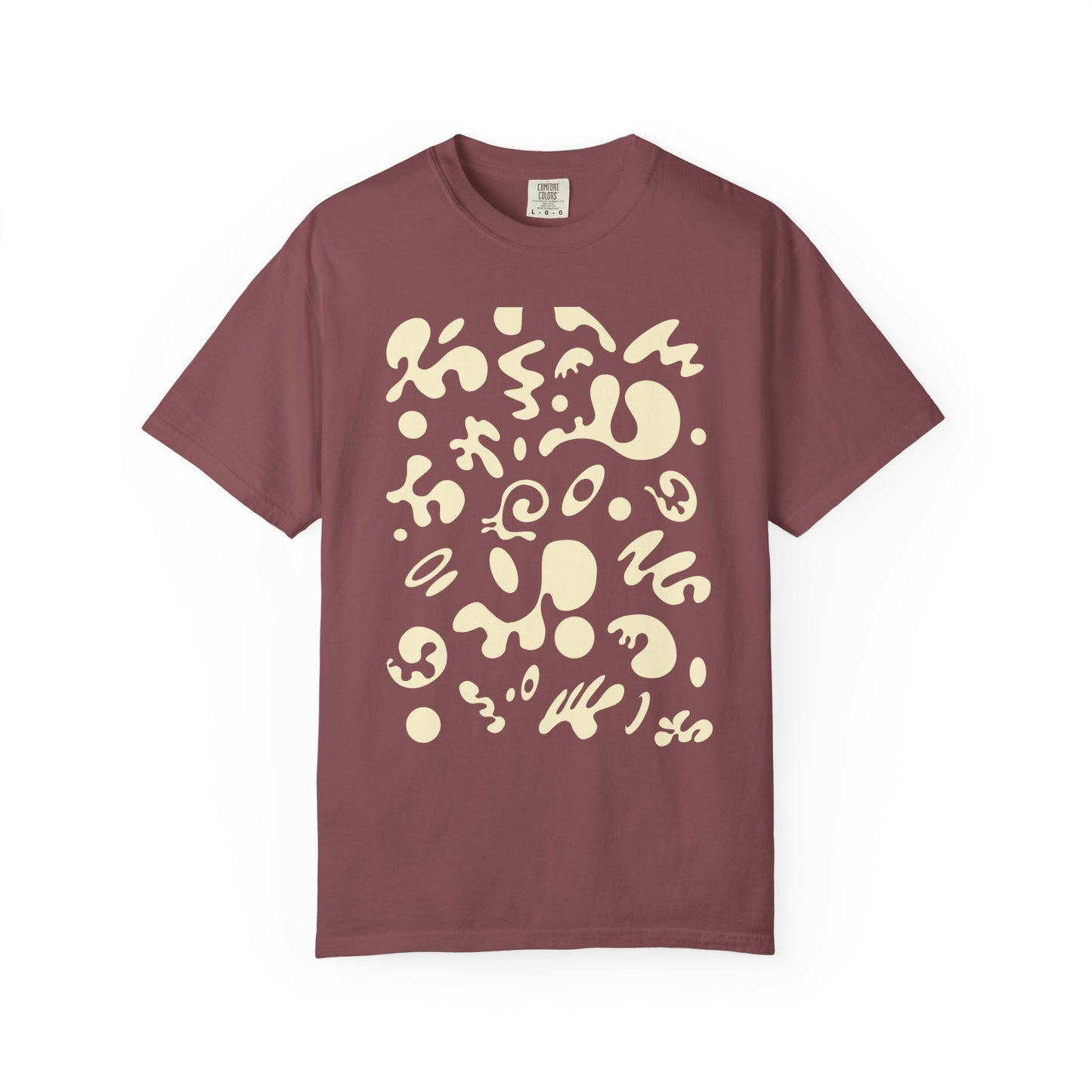 Pure Imagination Unisex Garment Dyed T-Shirt (Warm Neutrals) - Blank Page White Print