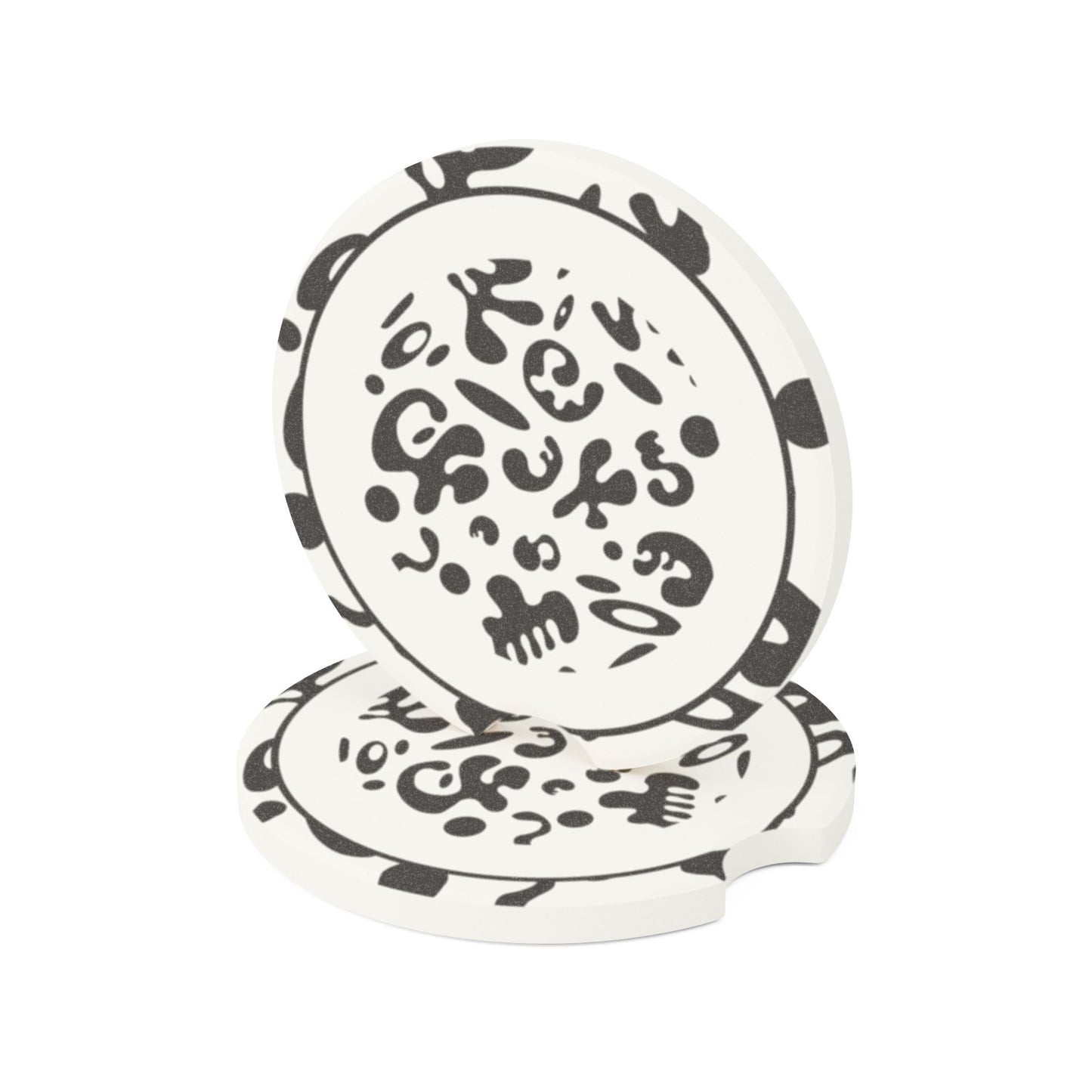 Adorn'd Soapstone Car Coaster - Starlight White