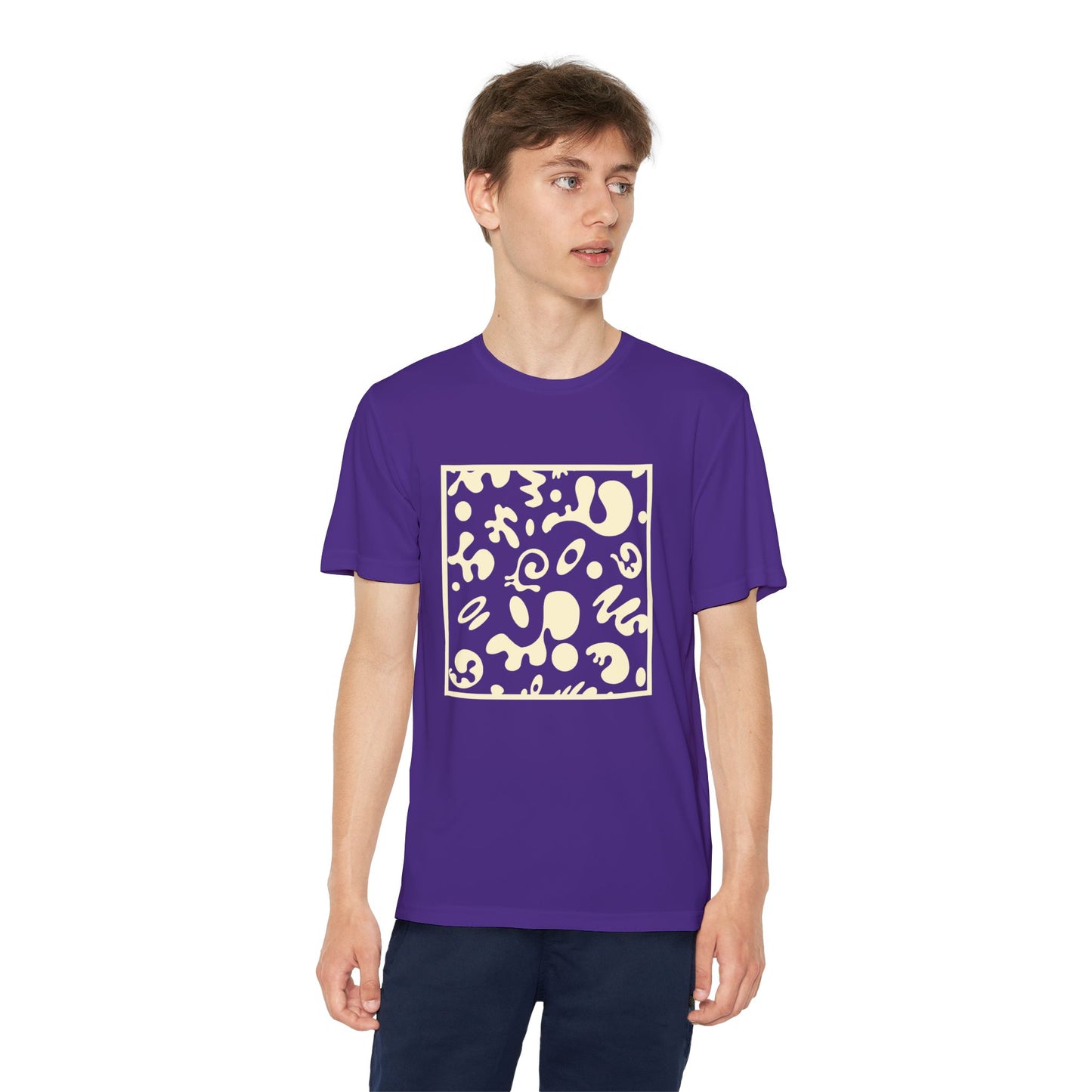Adorn'd Youth Competitor Graphic Tee - Blank Page White
