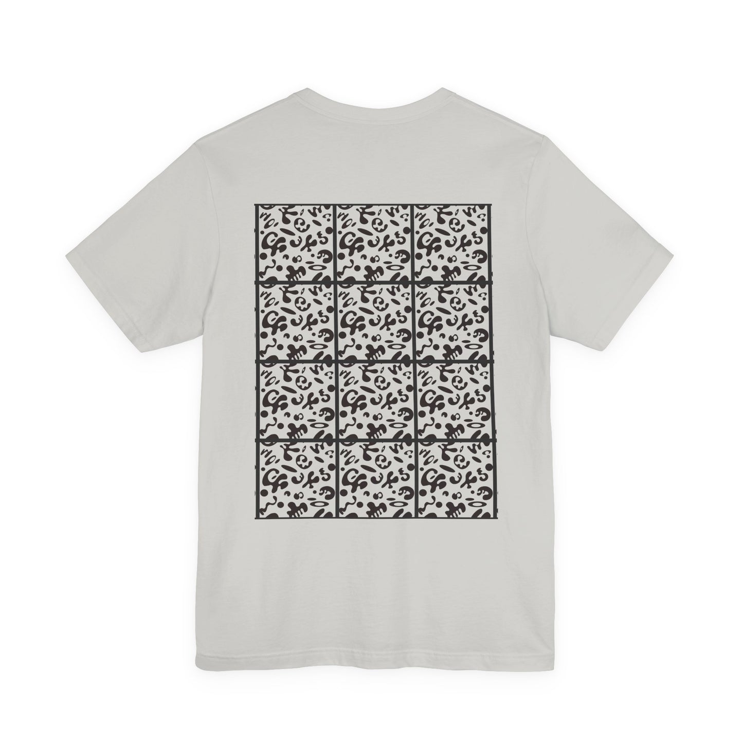 Adorn'd Unisex Jersey Short Sleeve Tee - Smoke Signal Black Print