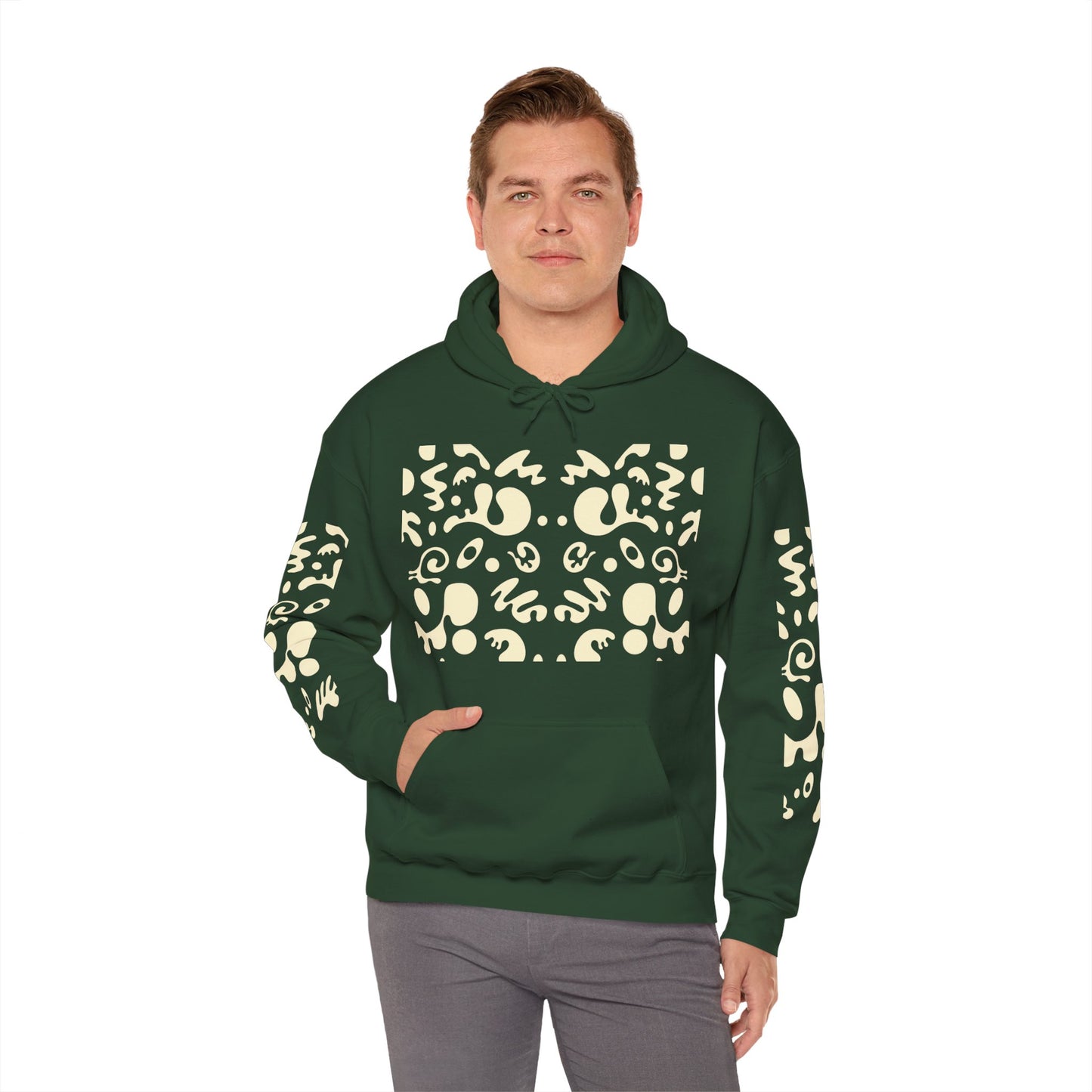 Mirror Work Unisex Heavy Blend™ Hooded Sweatshirt - Blank Page White Print