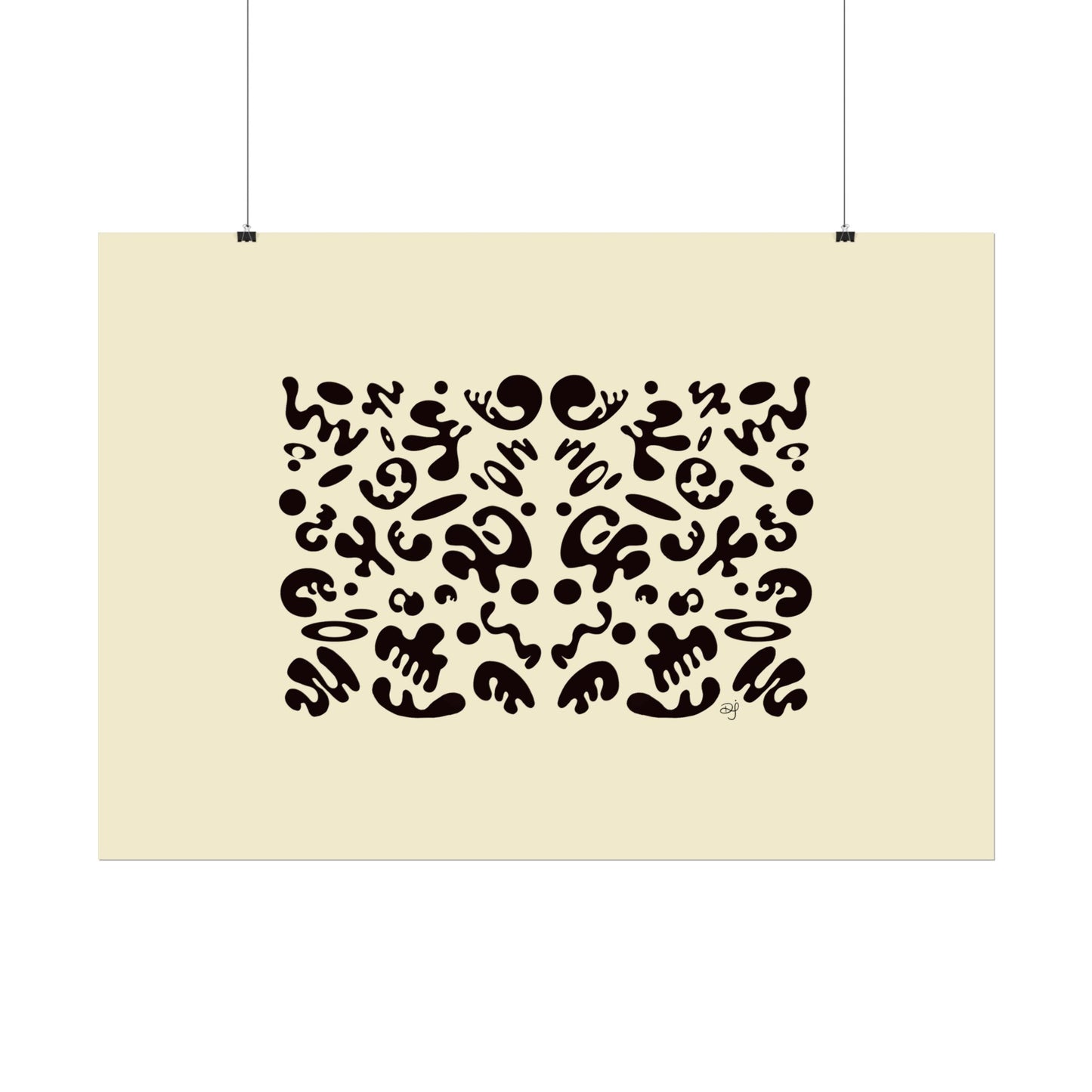 Mirror Work Rolled Poster (Landscape) - Blank Page