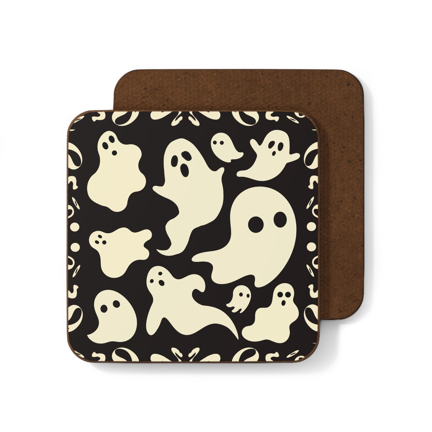Boo Thing Hardboard Back Coaster - Smoke Signal Black