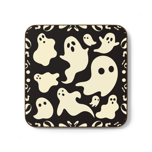 Boo Thing Hardboard Back Coaster - Smoke Signal Black