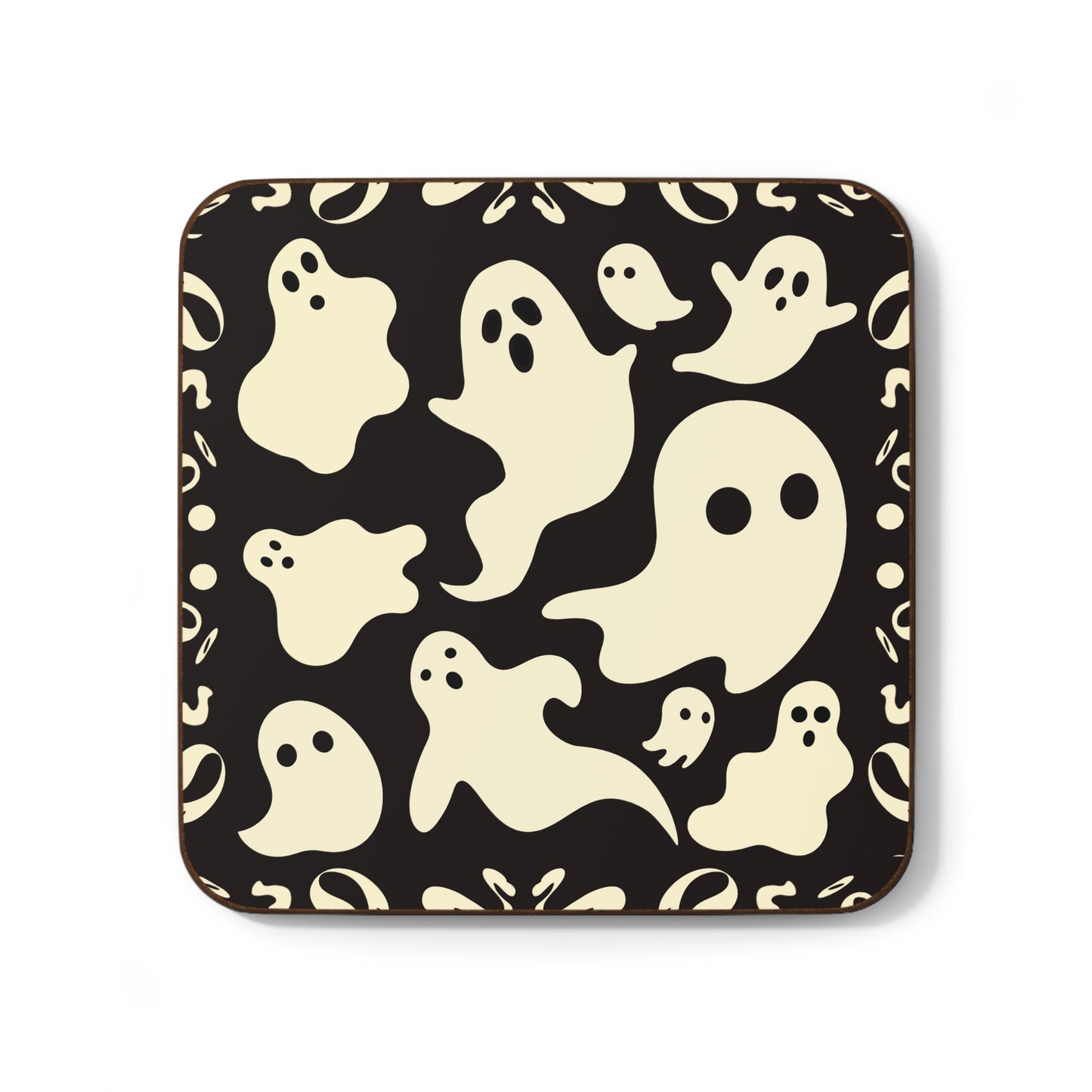 Boo Thing Hardboard Back Coaster - Smoke Signal Black