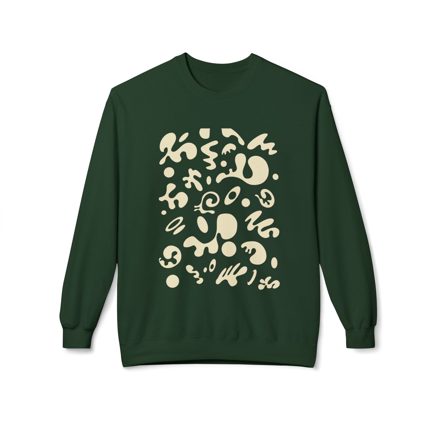 Pure Imagination Unisex Midweight Softstyle Fleece Crewneck Sweatshirt - Blank Page White Print