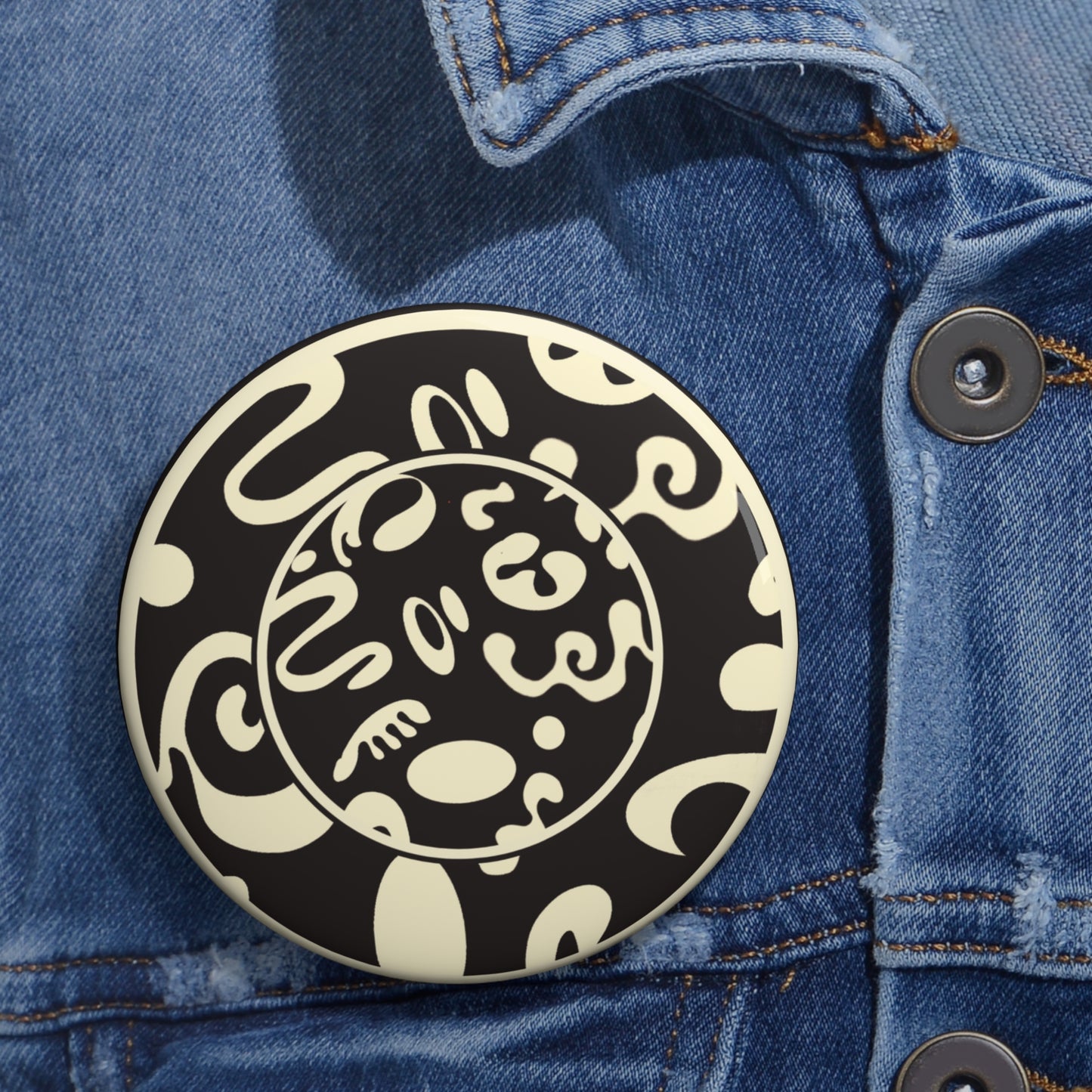 Adorn'd Color Pin Button - Smoke Signal
