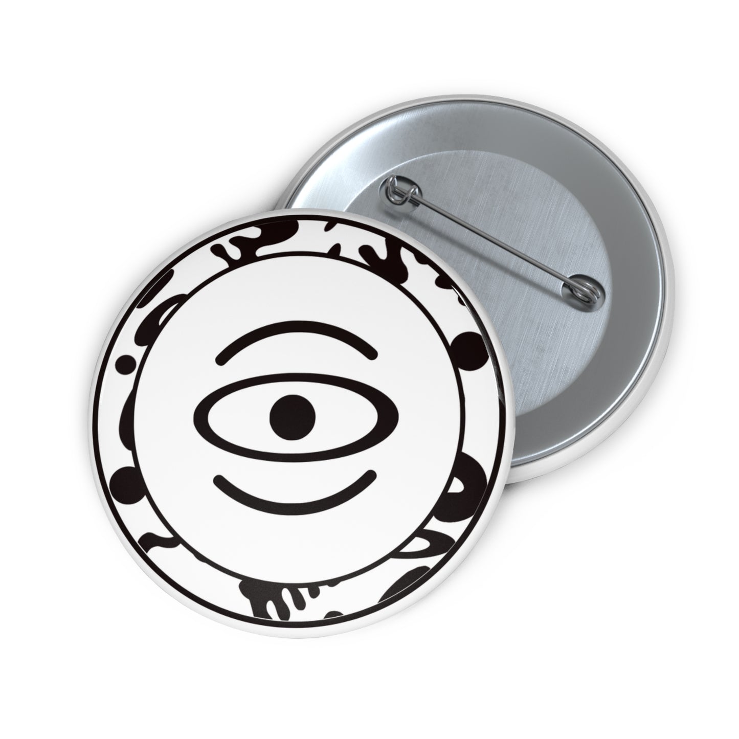 Adorn'd Logo Pin Button - Starlight White