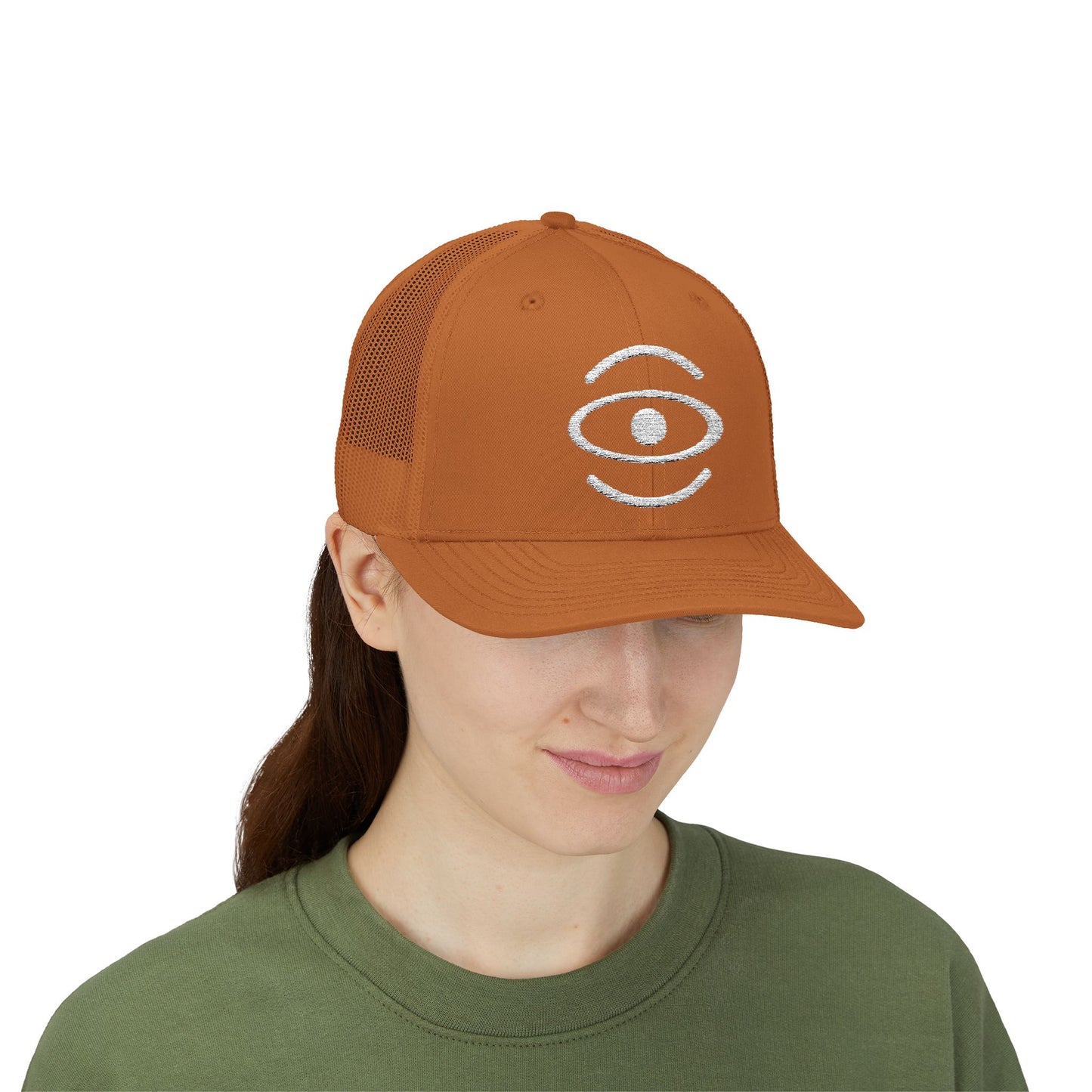 Jaha Logo Embroidered Retro Trucker Hat - Starlight White
