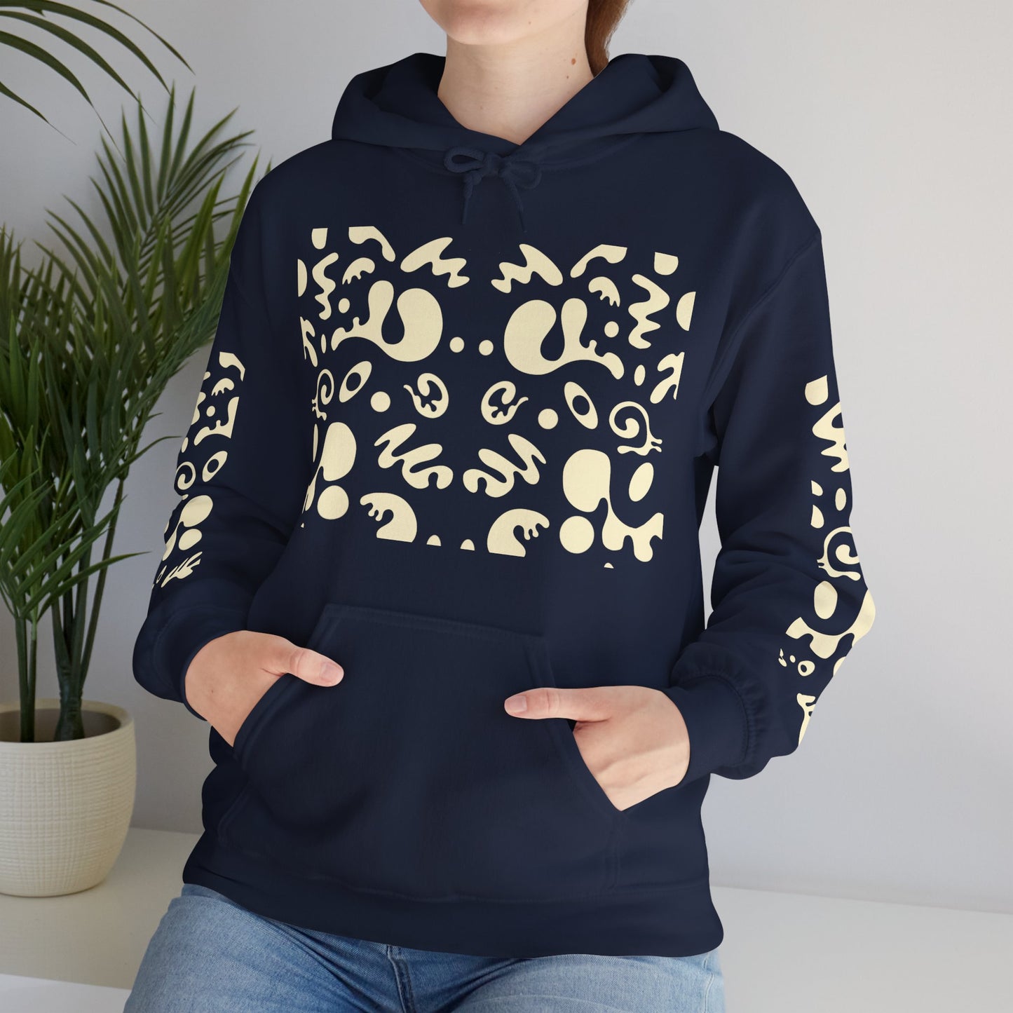 Mirror Work Unisex Heavy Blend™ Hooded Sweatshirt - Blank Page White Print