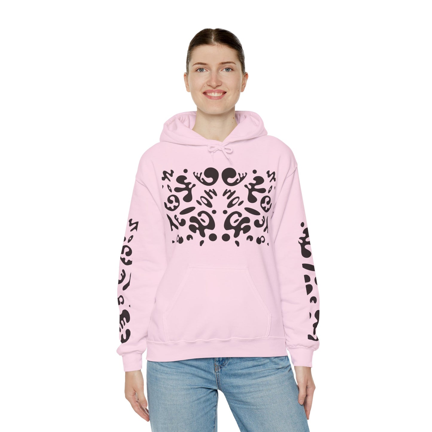 Mirror Work Unisex Heavy Blend™ Hooded Sweatshirt - Smoke Signal Black Print