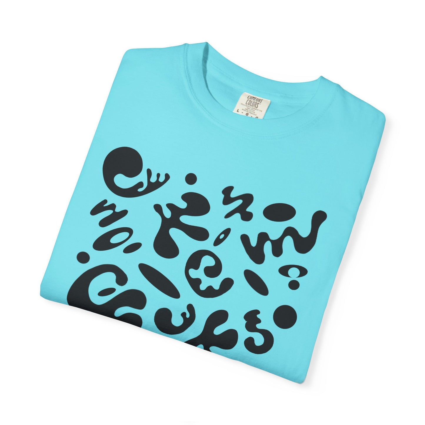 Pure Imagination Unisex Garment-Dyed T-Shirt (Cool Neutrals)  - Smoke Signal Black Print