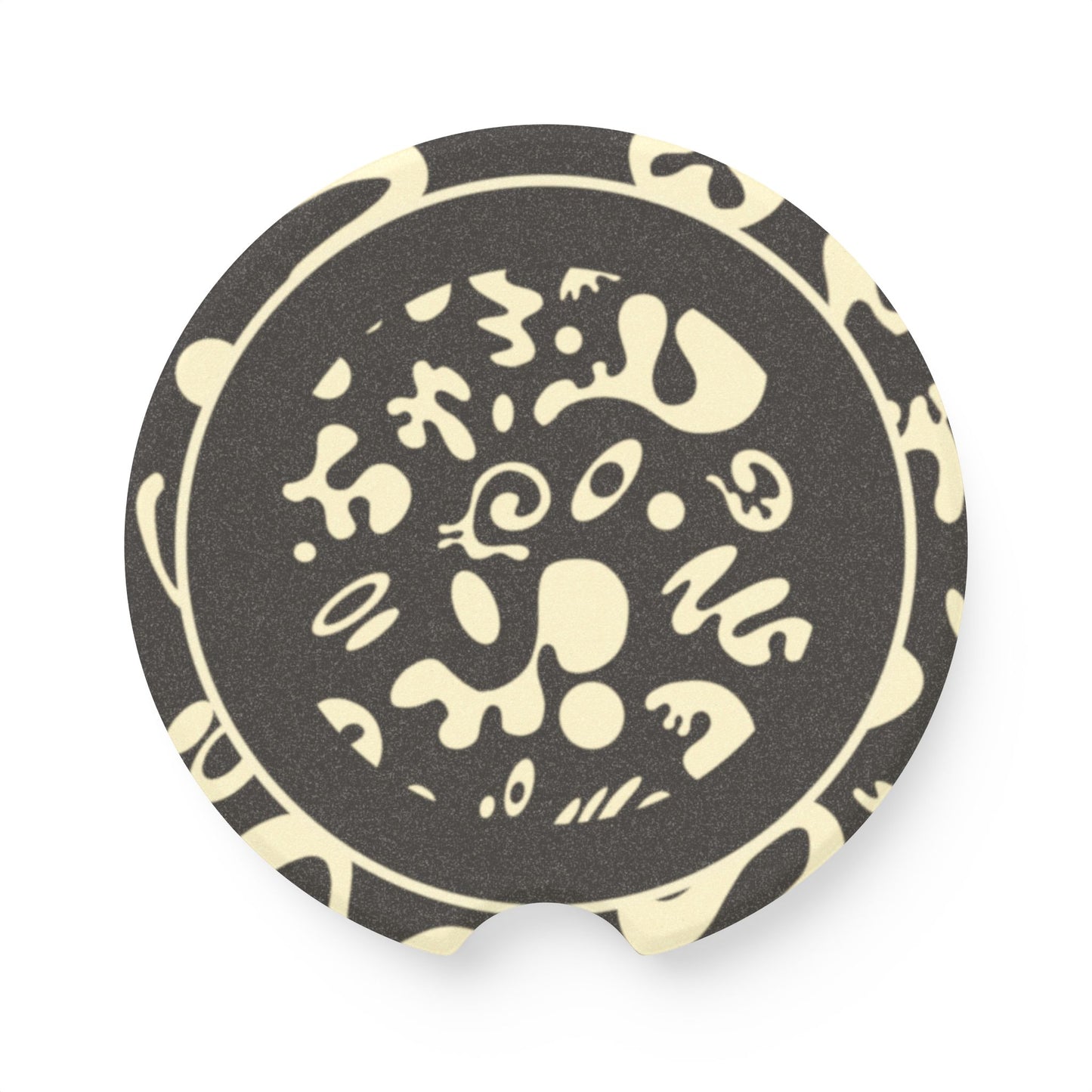 Adorn'd Soapstone Car Coaster - Smoke Signal Black