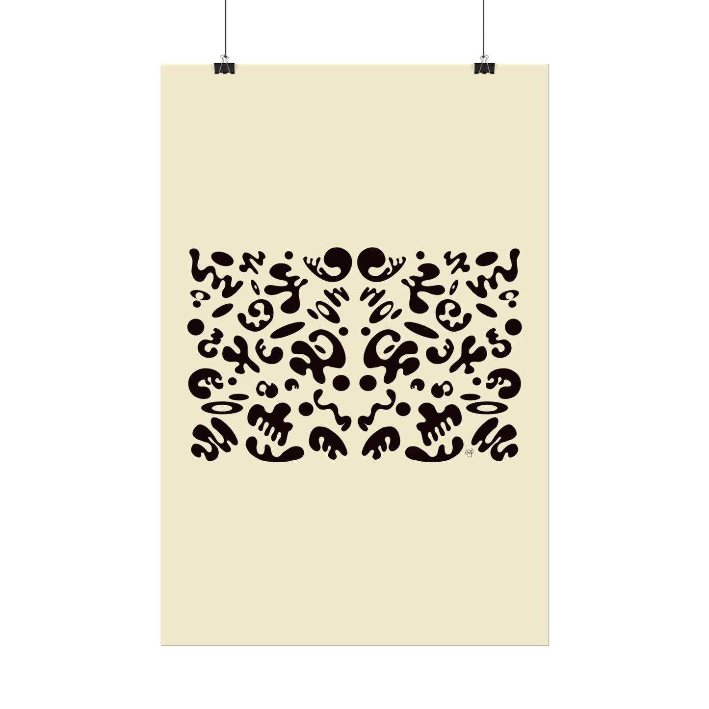 Mirror Work Rolled Poster (Portrait) - Blank Page