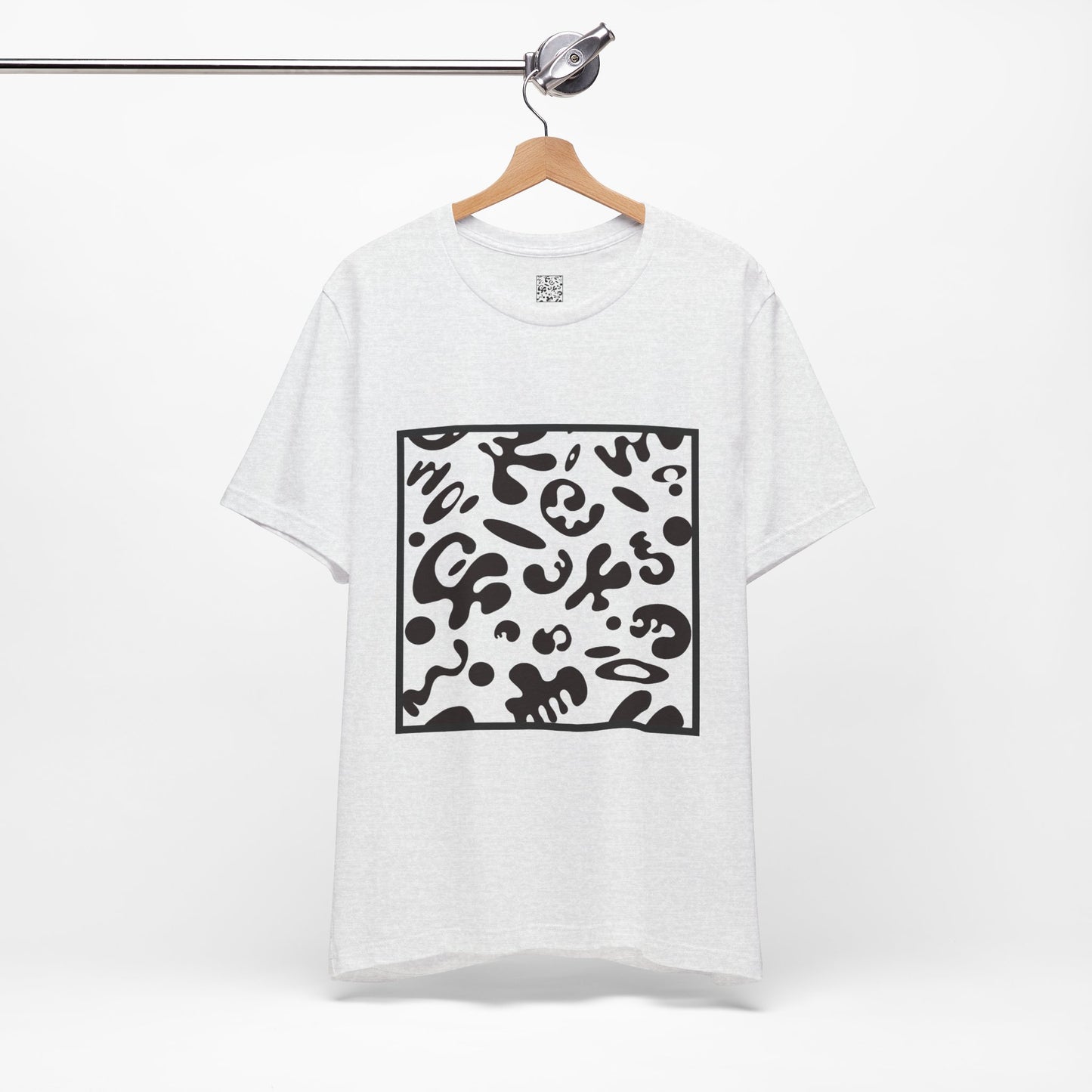 Adorn'd Unisex Jersey Short Sleeve Tee - Smoke Signal Black Print