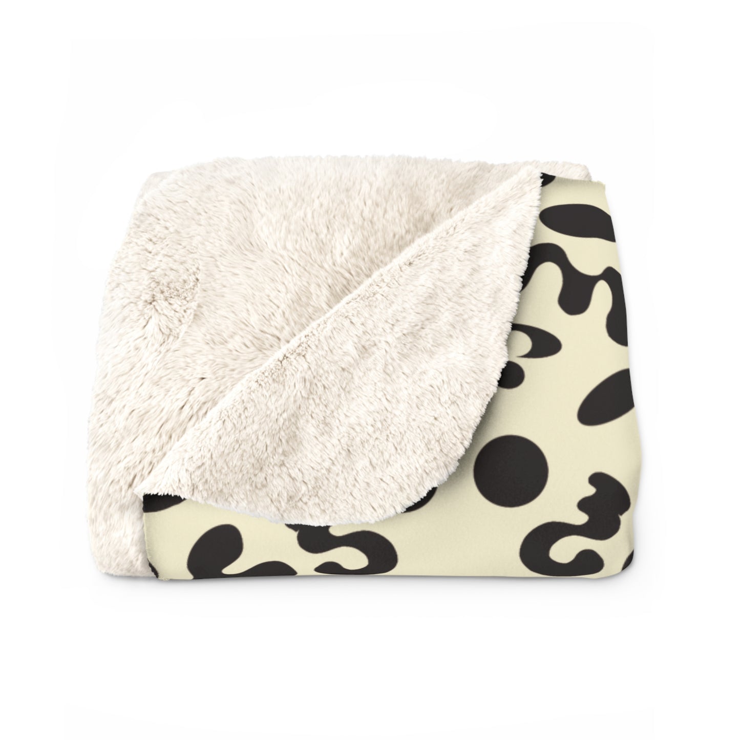 Mirror Work Sherpa Fleece Blanket - Blank Page