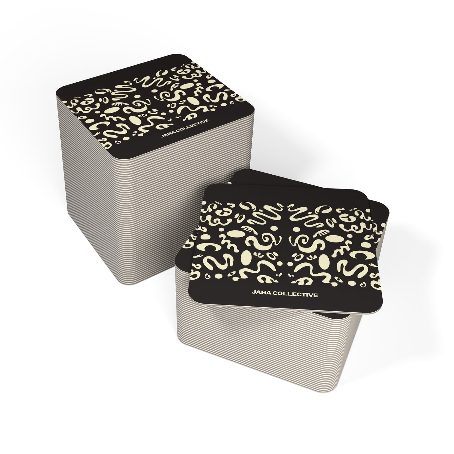 Mirror Work Coaster Set (50 or 100) - Smoke Signal Black