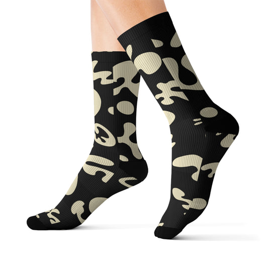 Pure Imagination Print Socks - Smoke Signal Black