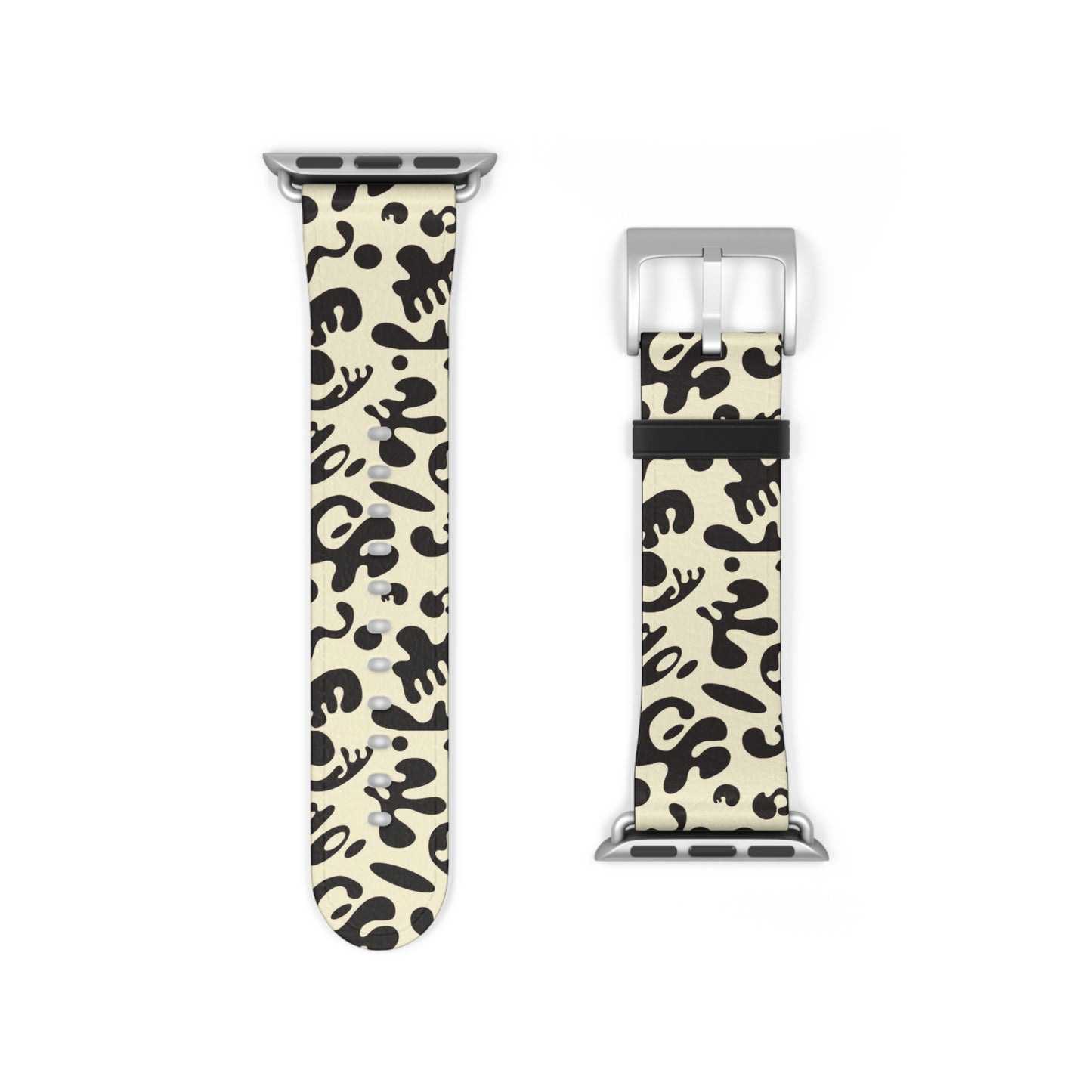Adorn'd Faux Leather Apple Watch Band - Blank Page White
