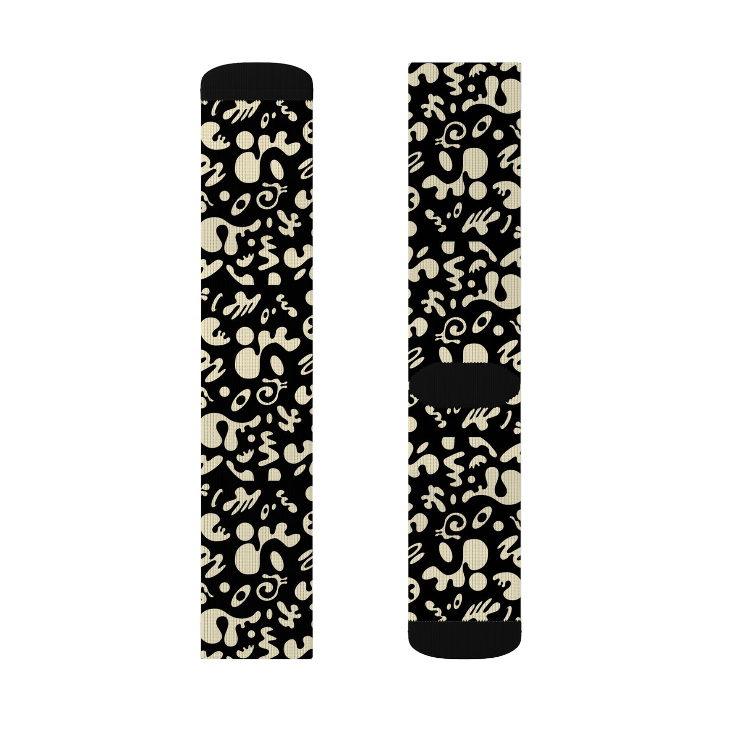 Adorn'd Print Socks - Smoke Signal Black