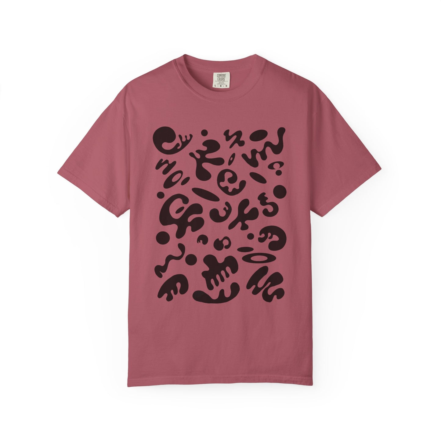 Pure Imagination Unisex Garment-Dyed T-Shirt (Warm Neutrals) - Smoke Signal Black Print