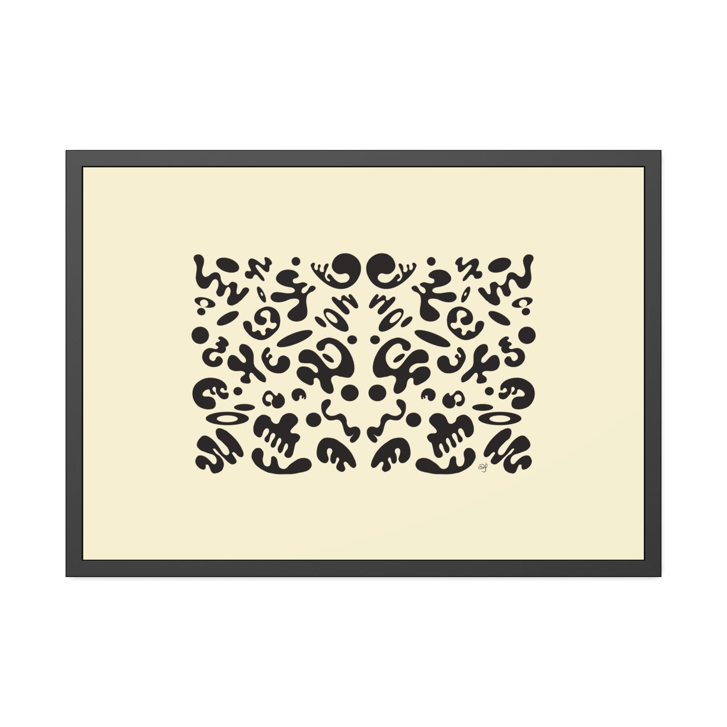 Mirror Work Framed Rolled Poster - Blank Page