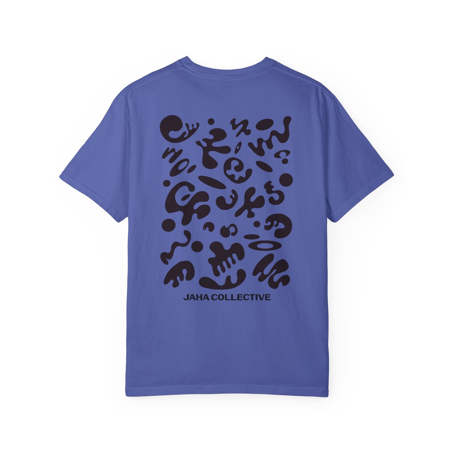 Pure Imagination Unisex Garment-Dyed T-Shirt (Cool Neutrals)  - Smoke Signal Black Print