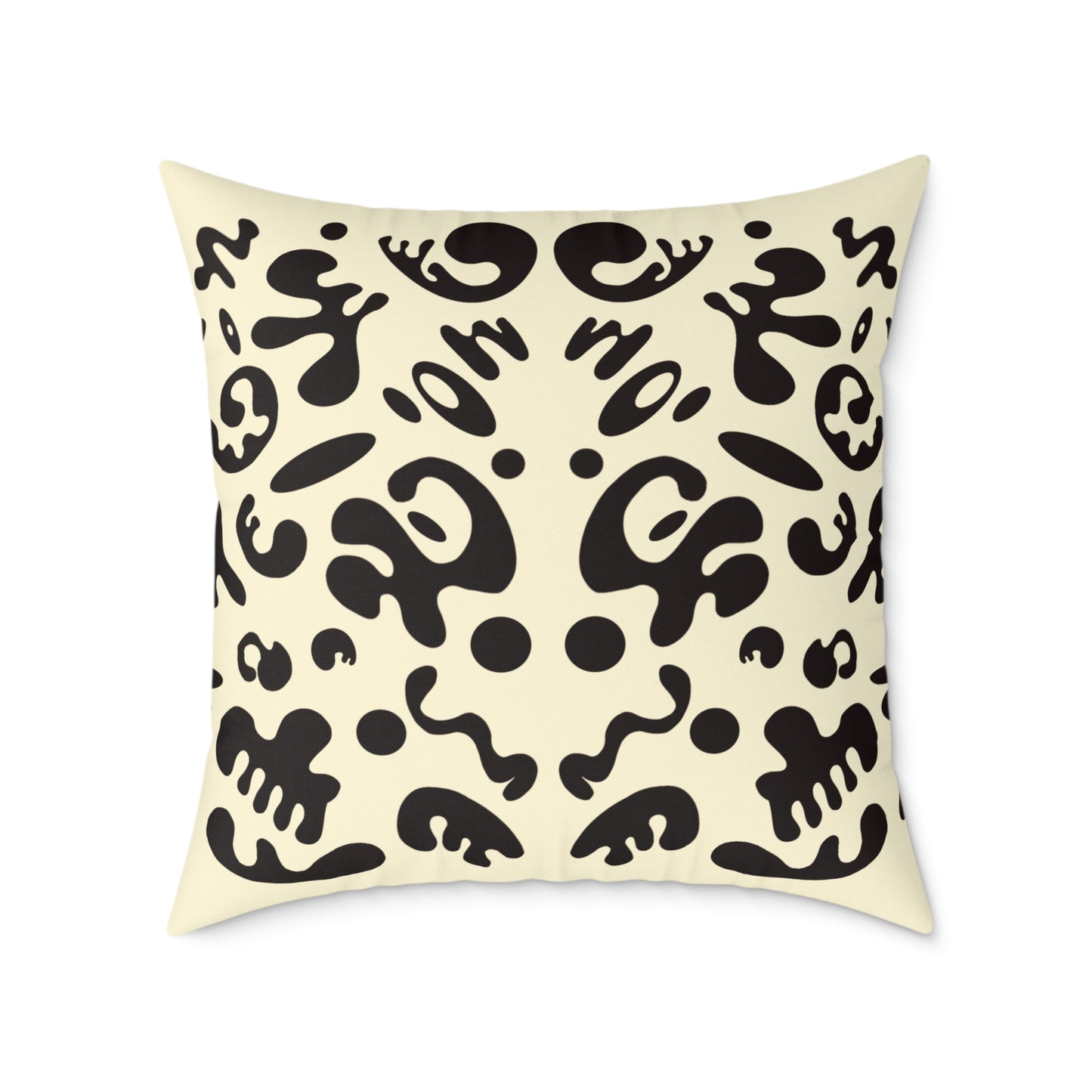 Mirror Work Square Poly Canvas Pillow