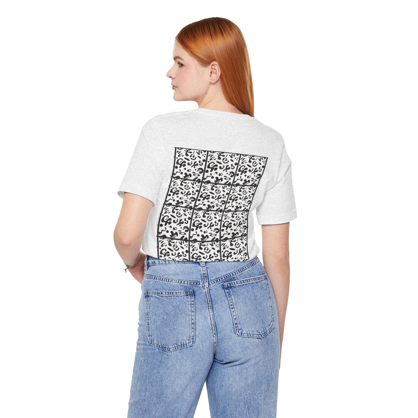 Adorn'd Unisex Jersey Short Sleeve Tee - Smoke Signal Black Print