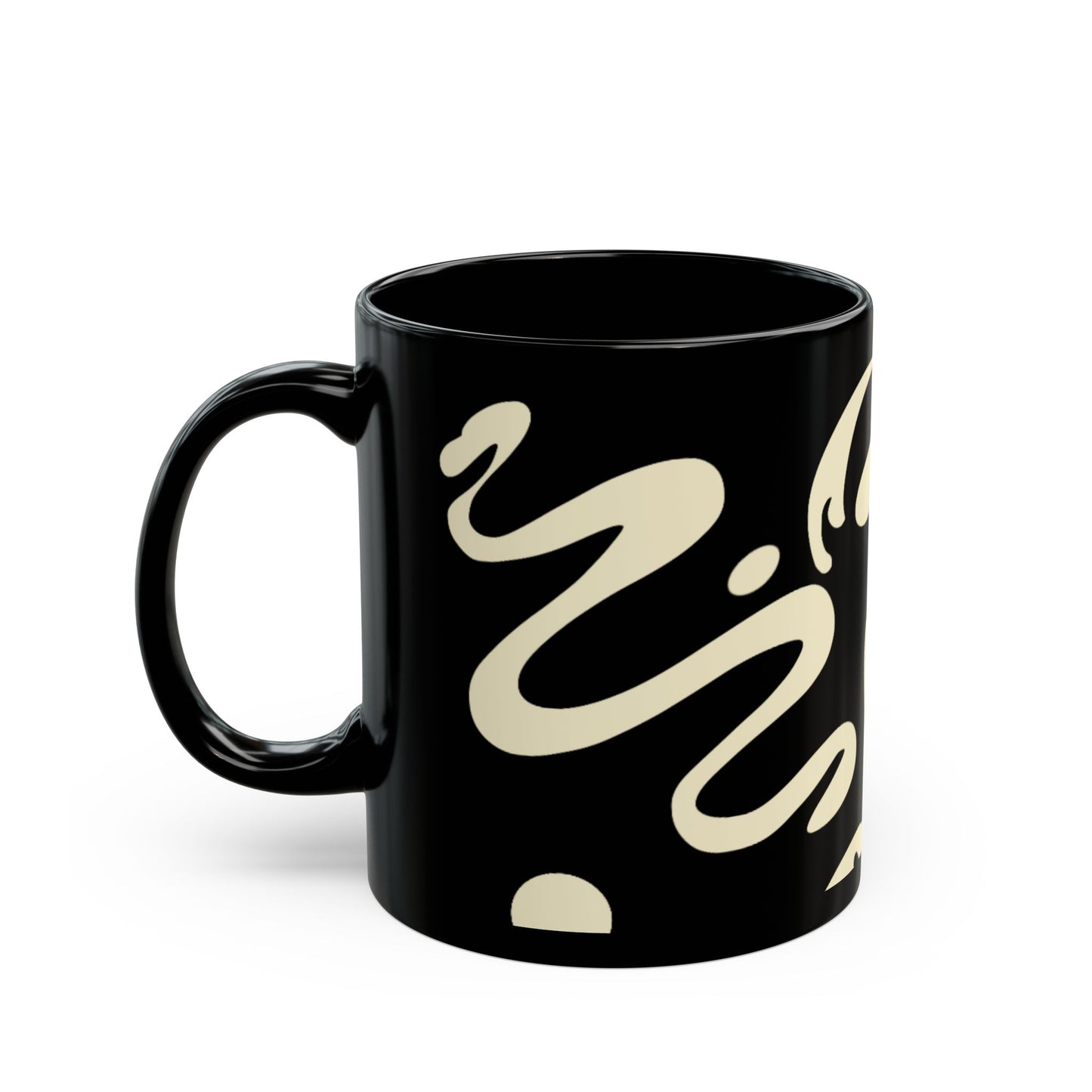 Nourish'd Black Glossy Mug