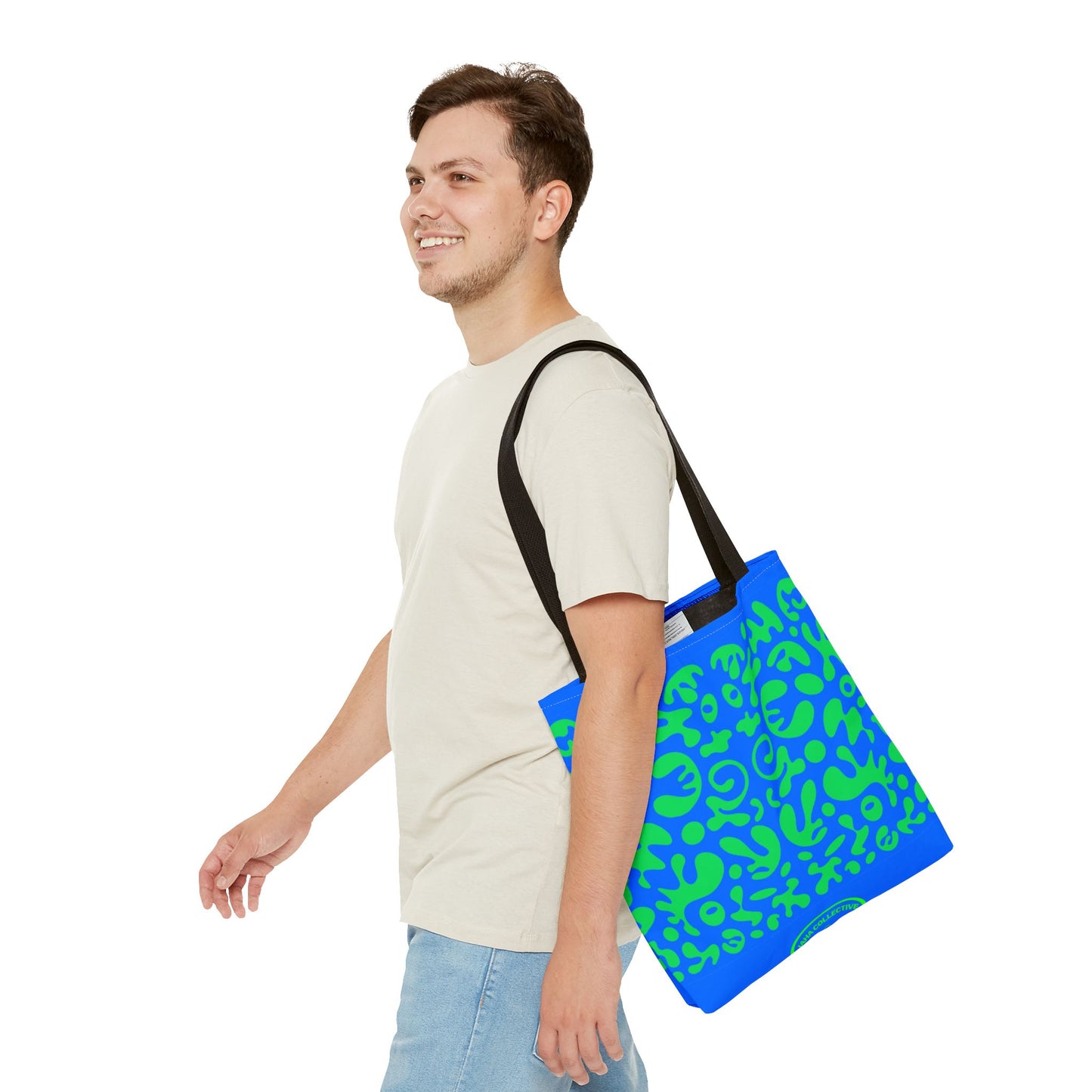 Mirror Work Colorful Tote Bag - Tide Pool