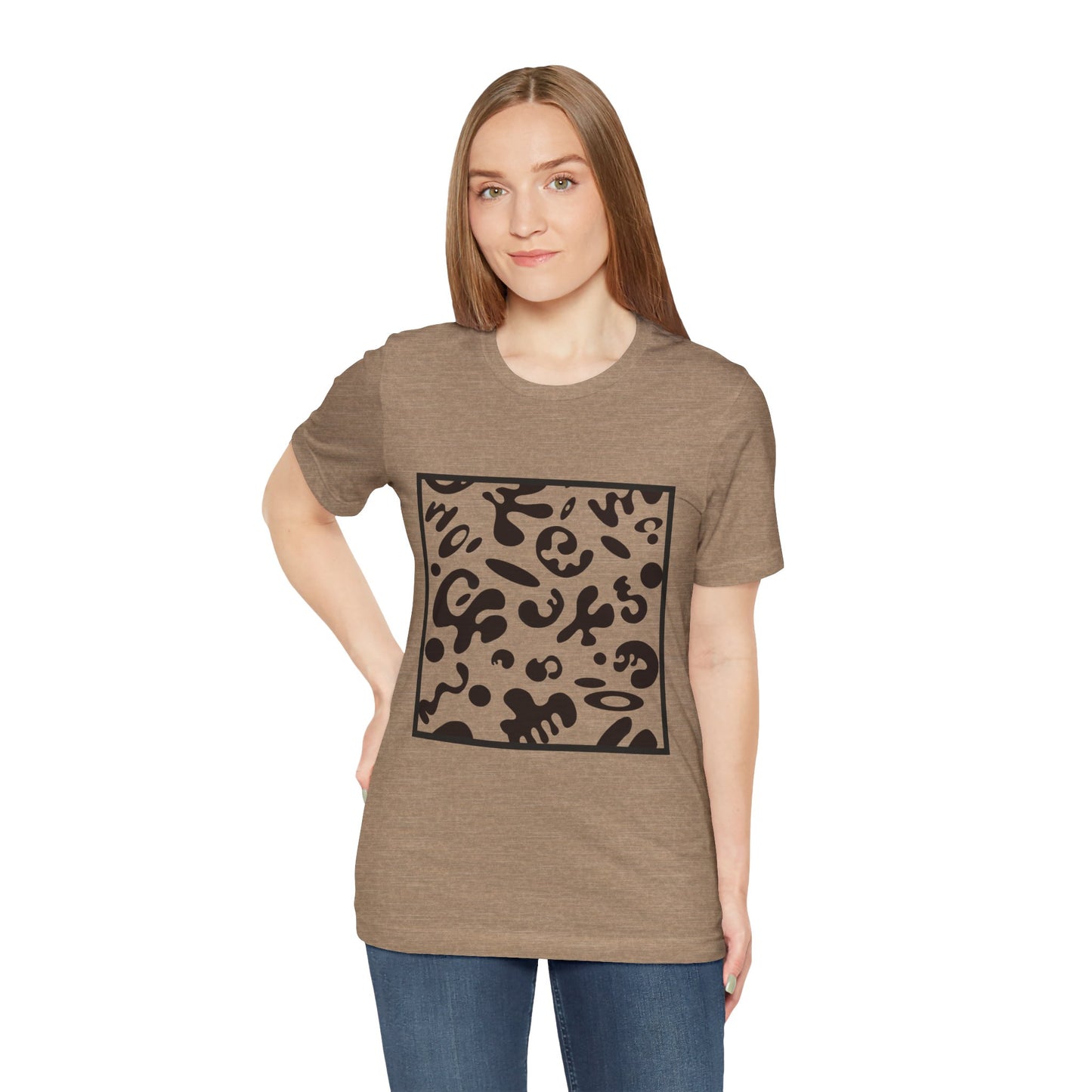 Adorn'd Unisex Jersey Short Sleeve Tee - Smoke Signal Black Print