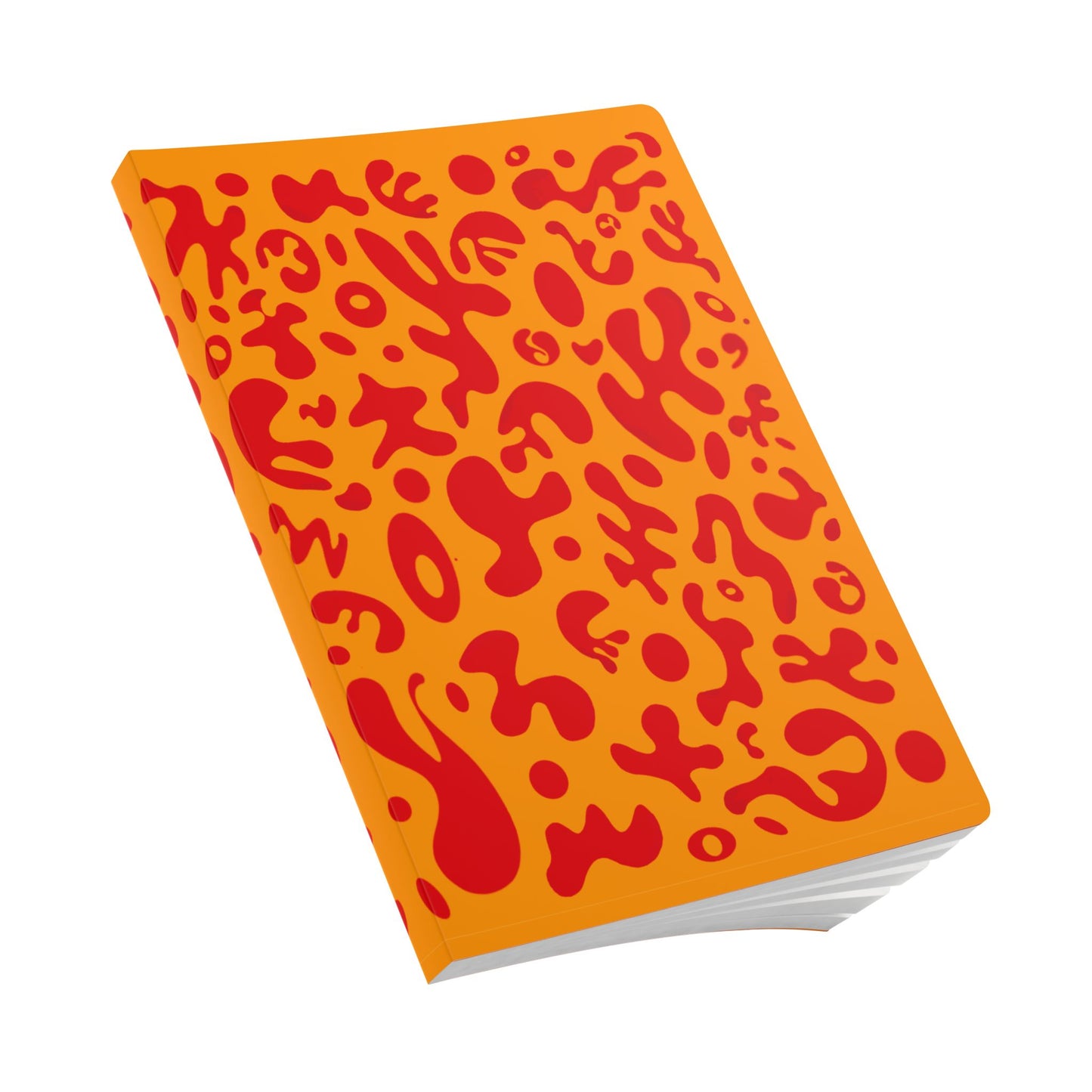 Pure Imagination Softcover Journal w Inside Prints + Tear-Off Pages (Ruled Line) - Heat Theory Orange